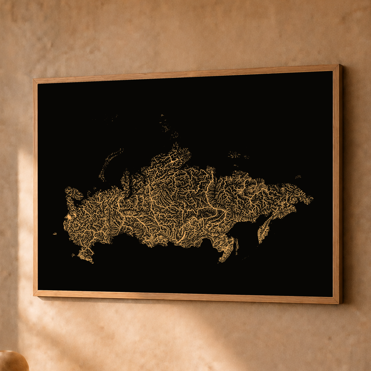 Beautiful Rivers — Rússia — Cobre, Fine art emoldurado · 45 × 60 cm, Natural · Sem margem