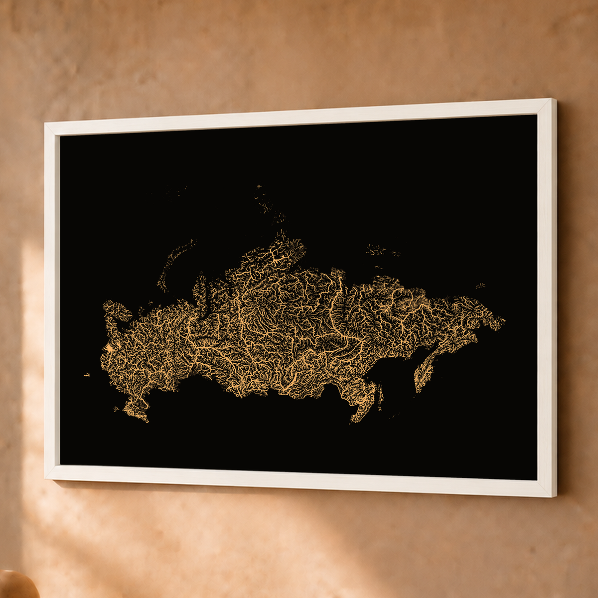Beautiful Rivers — Rússia — Cobre, Fine art emoldurado · 45 × 60 cm, Branco · Sem margem