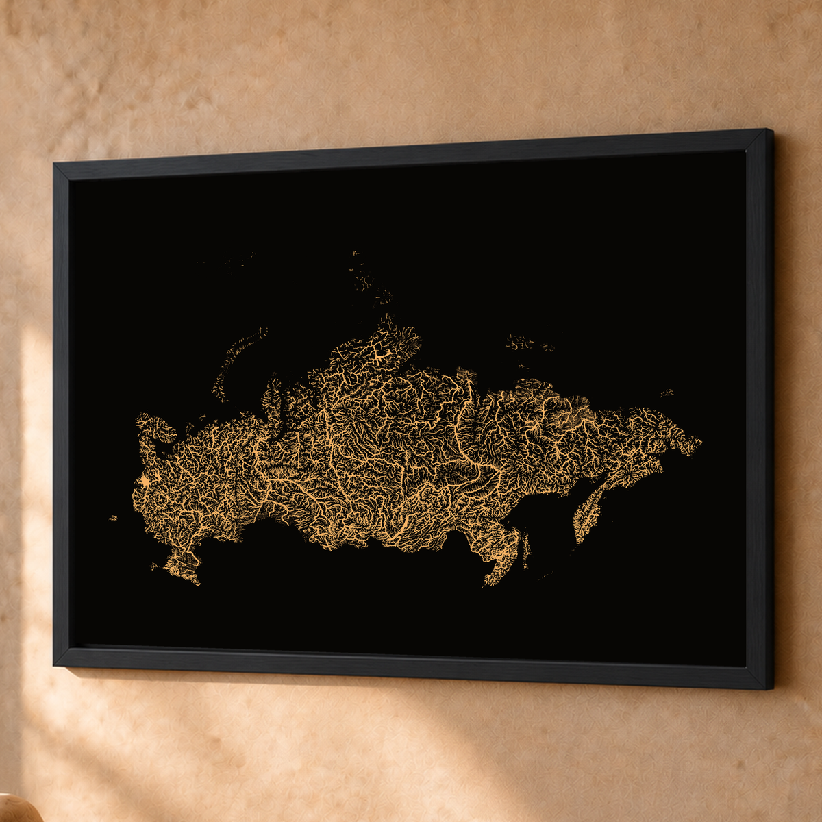Beautiful Rivers — Rússia — Cobre, Fine art emoldurado · 60 × 80 cm, Preto · Sem margem