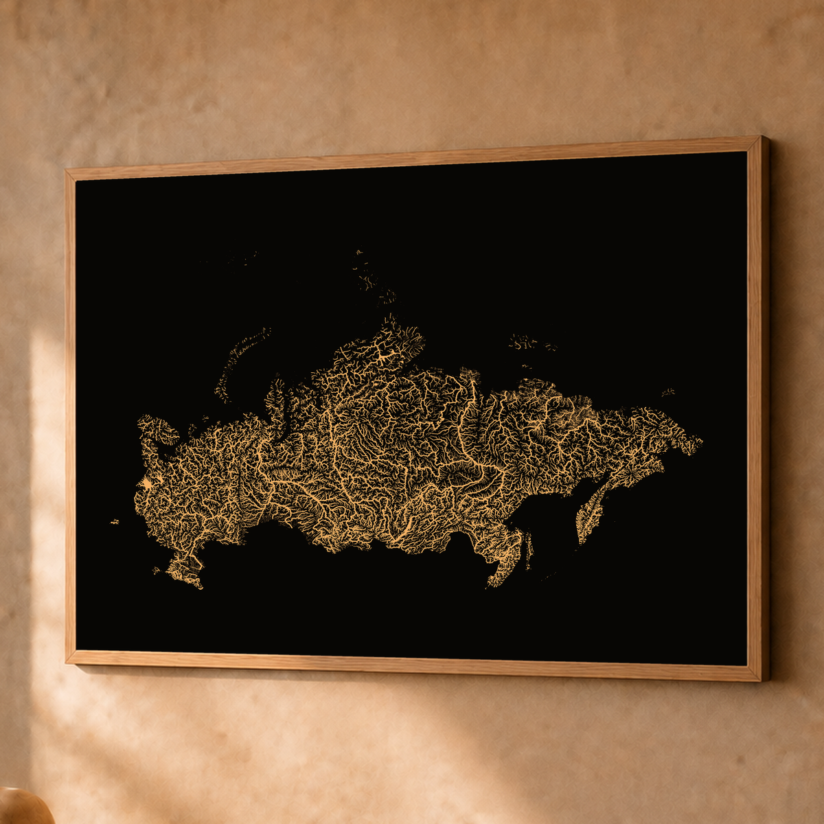 Beautiful Rivers — Rússia — Cobre, Fine art emoldurado · 60 × 80 cm, Natural · Sem margem