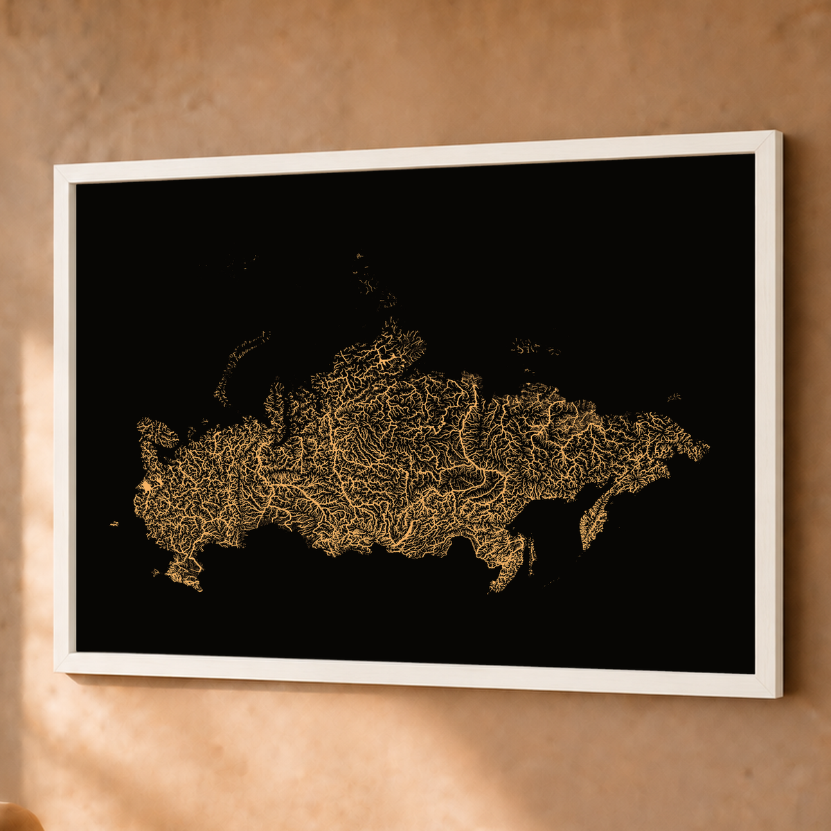 Beautiful Rivers — Rússia — Cobre, Fine art emoldurado · 60 × 80 cm, Branco · Sem margem