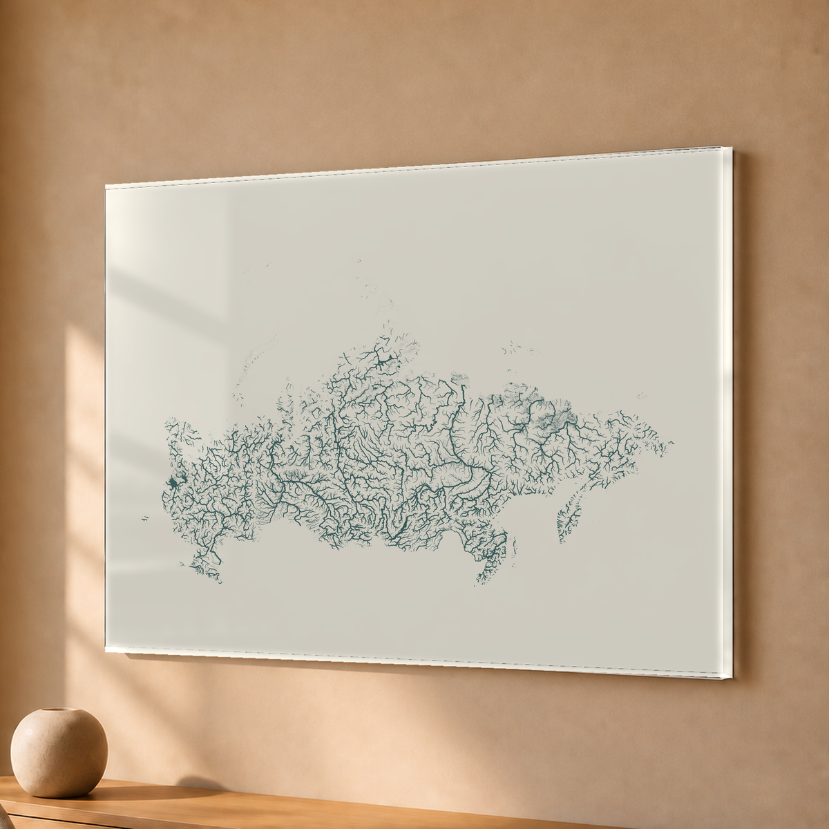 Beautiful Rivers — Rússia — Natural e luminosa, Acrílico · 30 × 40 cm, Sem margem