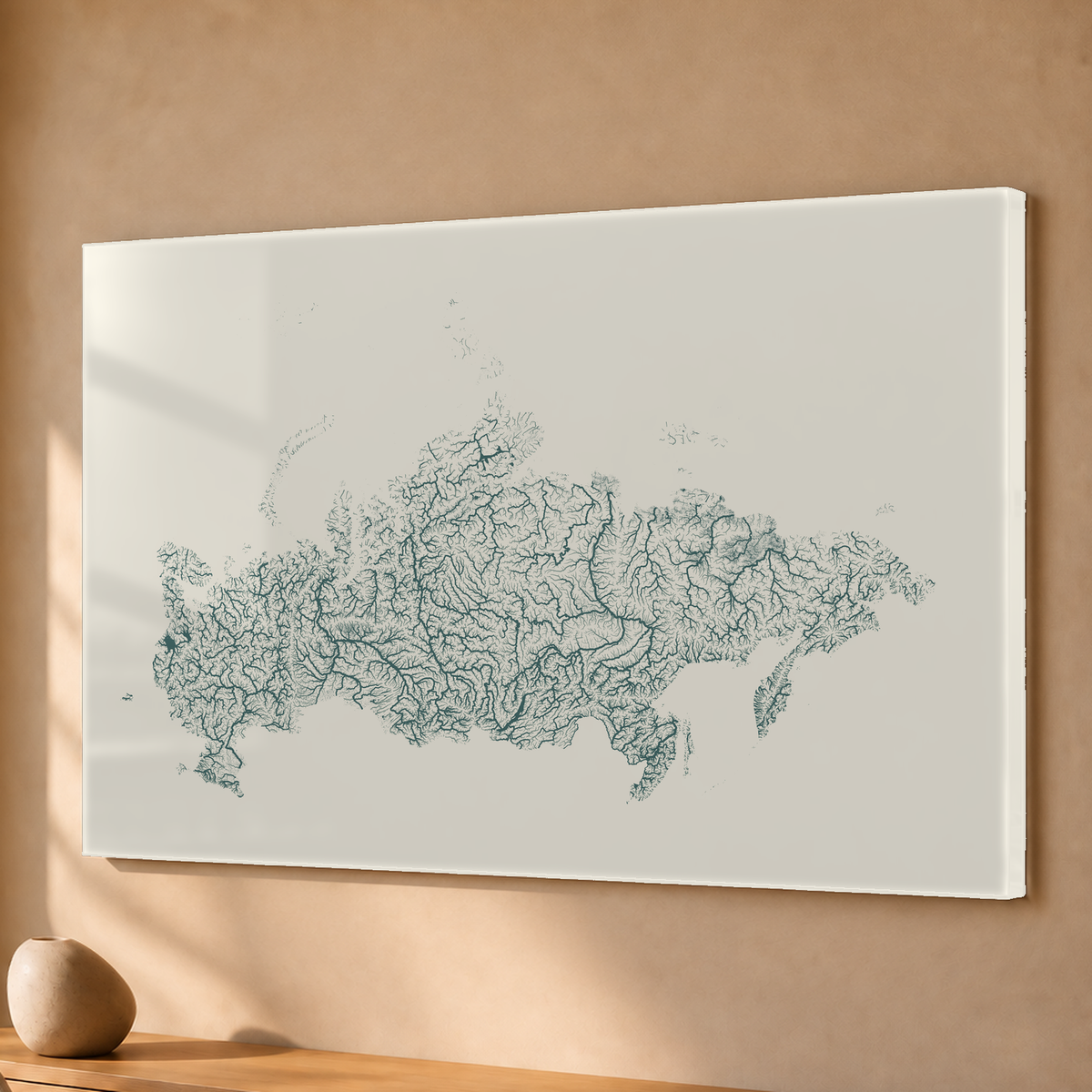 Beautiful Rivers — Rússia — Natural e luminosa, Acrílico · 40 × 60 cm, Sem margem