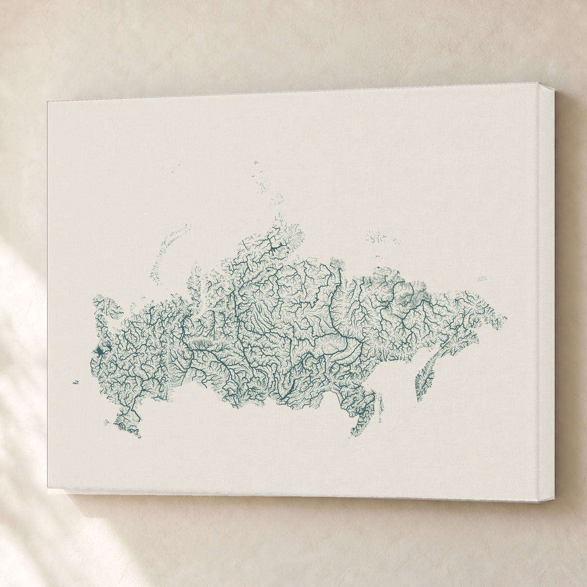 Beautiful Rivers — Rússia — Natural e luminosa, Canvas · 60 × 80 cm, Sem margem