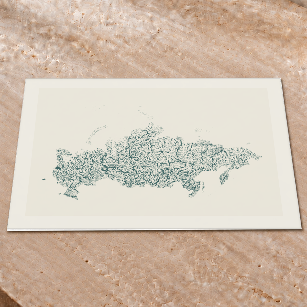 Beautiful Rivers — Rússia — Natural e luminosa, Impressão fine art · 60 × 80 cm, Margem branca