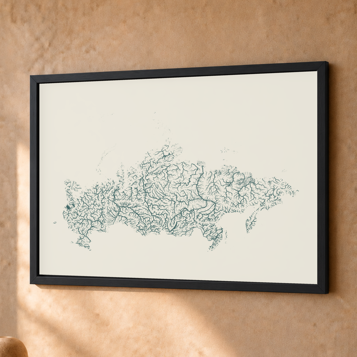 Beautiful Rivers — Rússia — Natural e luminosa, Fine art emoldurado · 30 × 40 cm, Preto · Sem margem