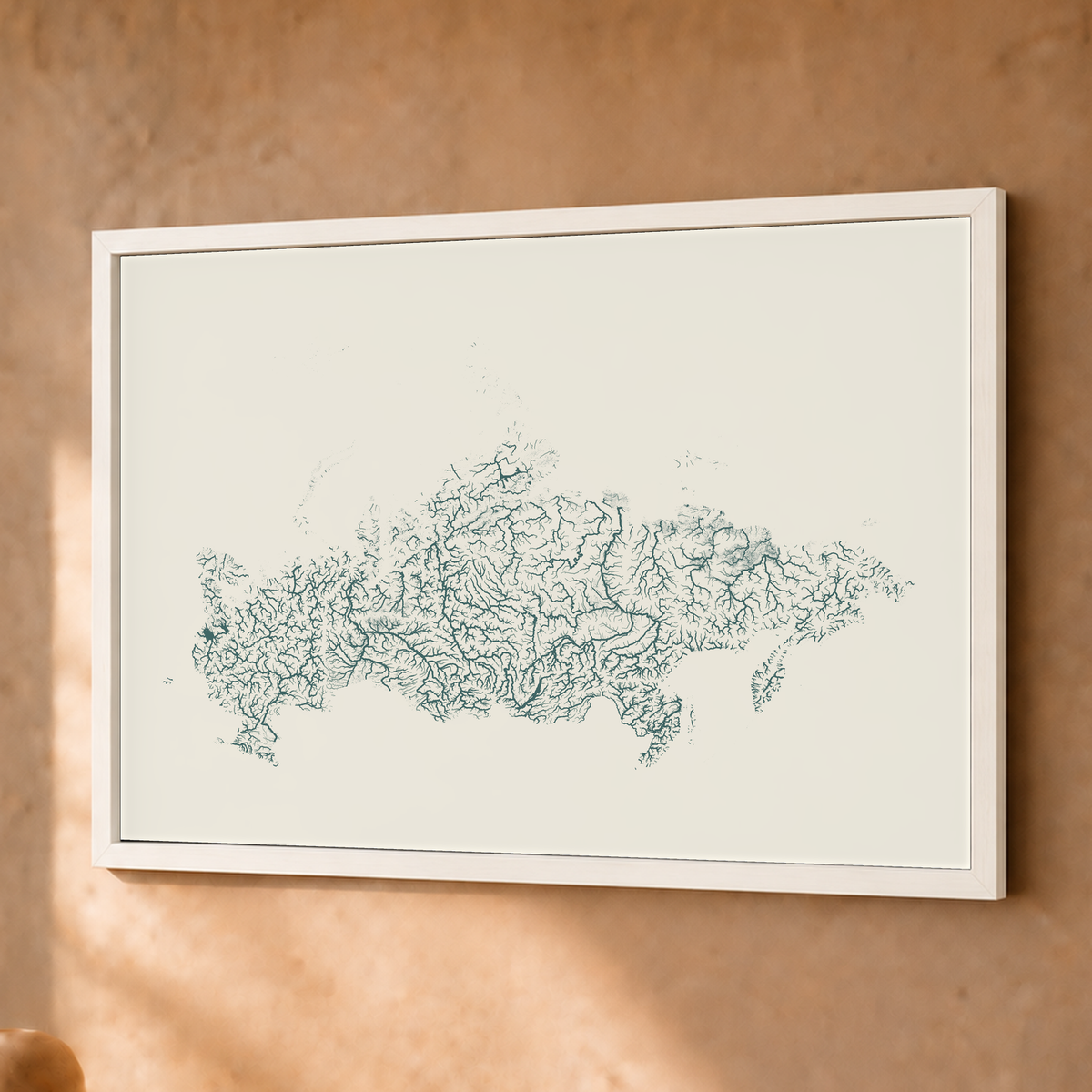 Beautiful Rivers — Rússia — Natural e luminosa, Fine art emoldurado · 30 × 40 cm, Branco · Sem margem
