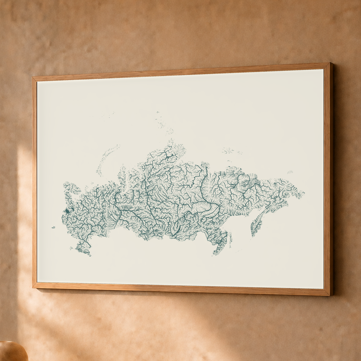 Beautiful Rivers — Rússia — Natural e luminosa, Fine art emoldurado · 45 × 60 cm, Natural · Sem margem
