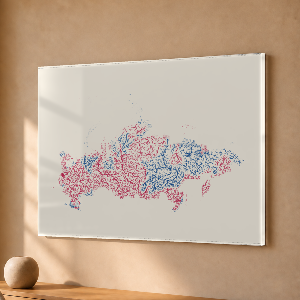 Beautiful Rivers — Rússia — Risografia, Acrílico · 30 × 40 cm, Sem margem