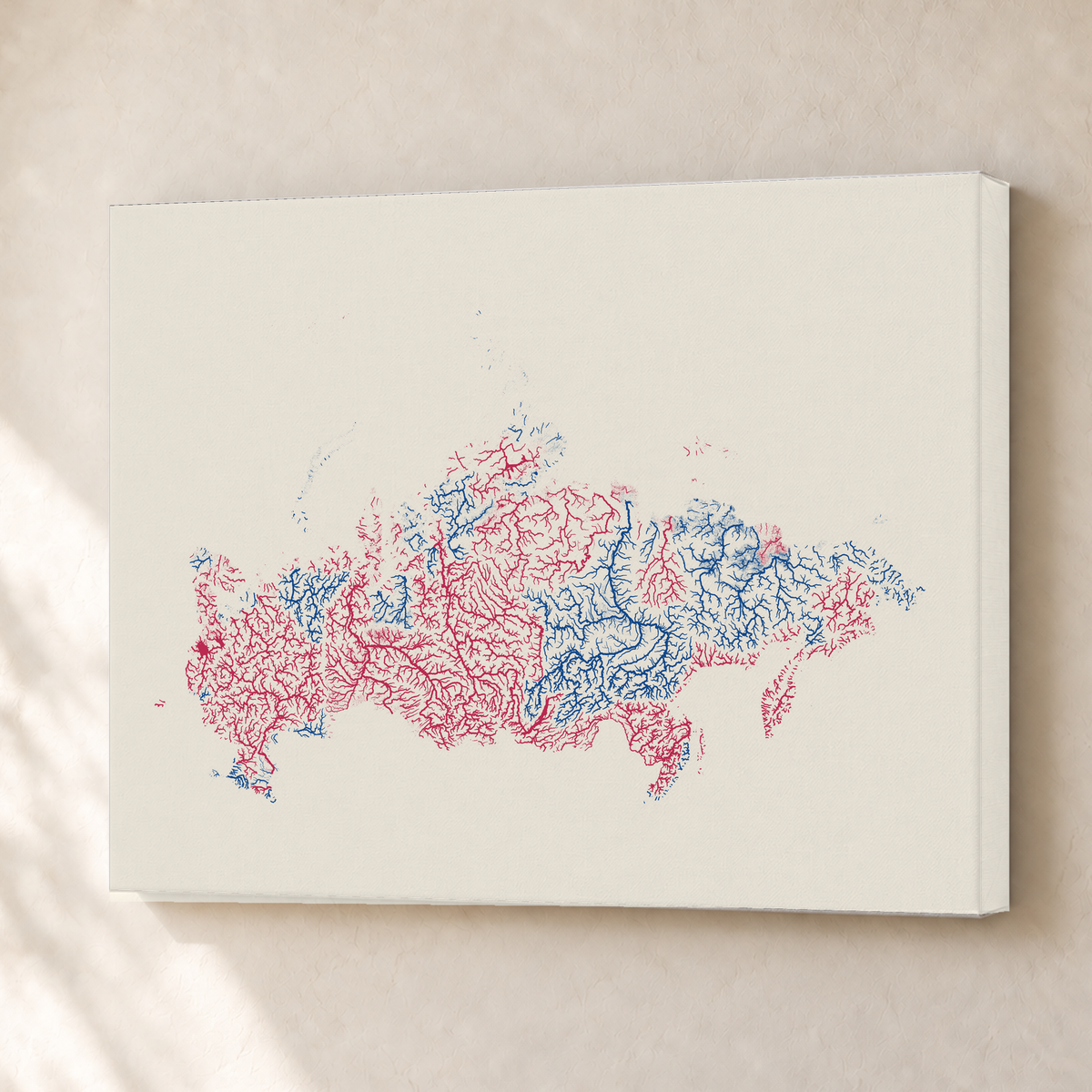 Beautiful Rivers — Rússia — Risografia, Canvas · 30 × 40 cm, Sem margem