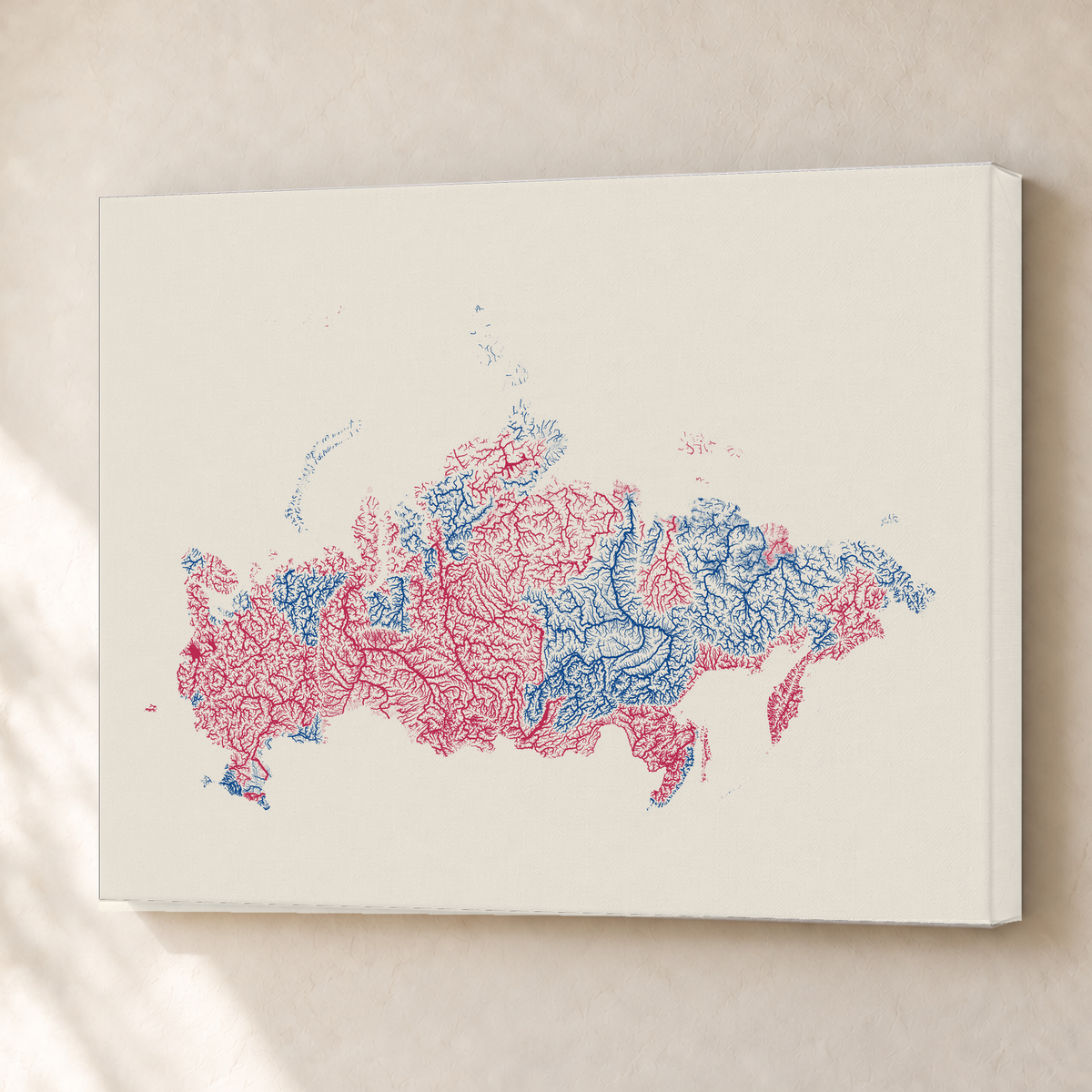 Beautiful Rivers — Rússia — Risografia, Canvas · 45 × 60 cm, Sem margem