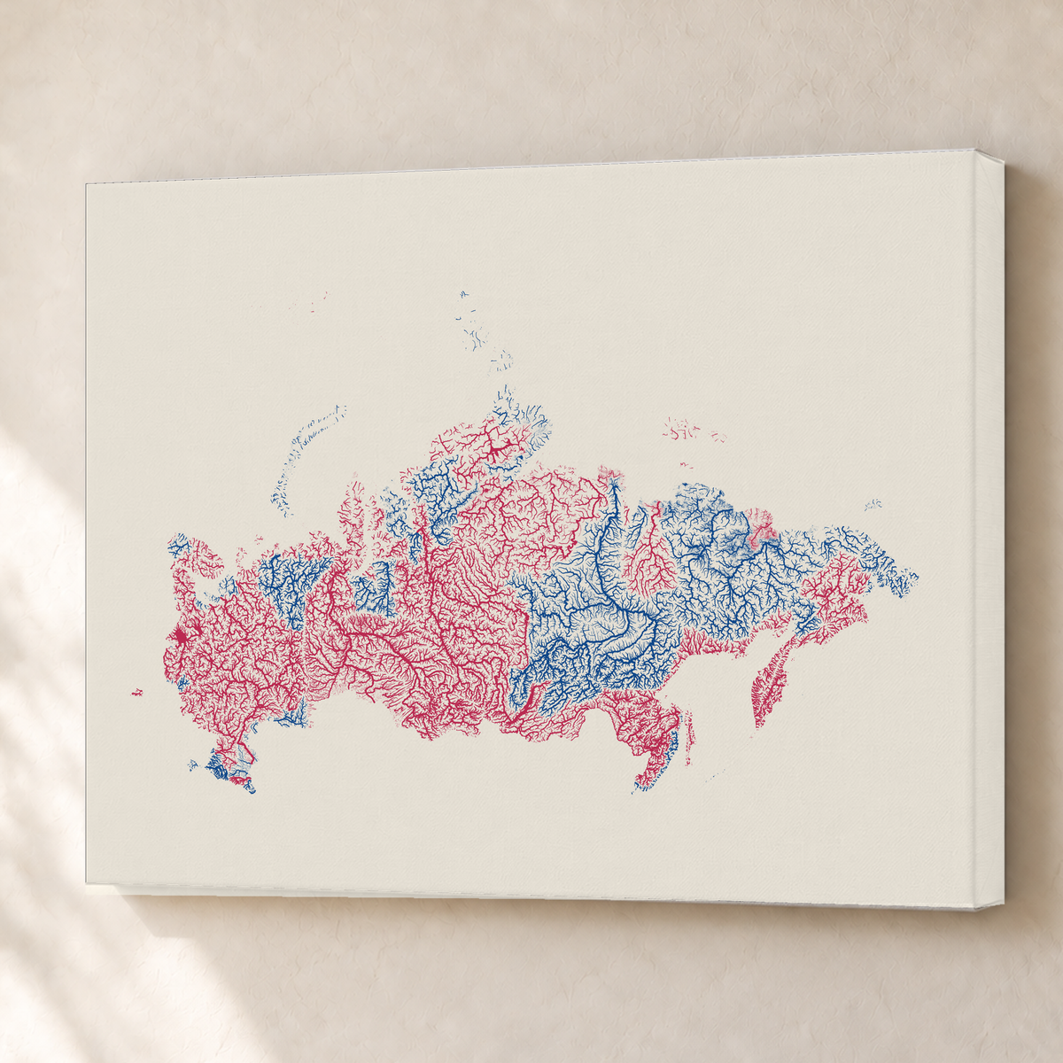 Beautiful Rivers — Rússia — Risografia, Canvas · 60 × 80 cm, Sem margem