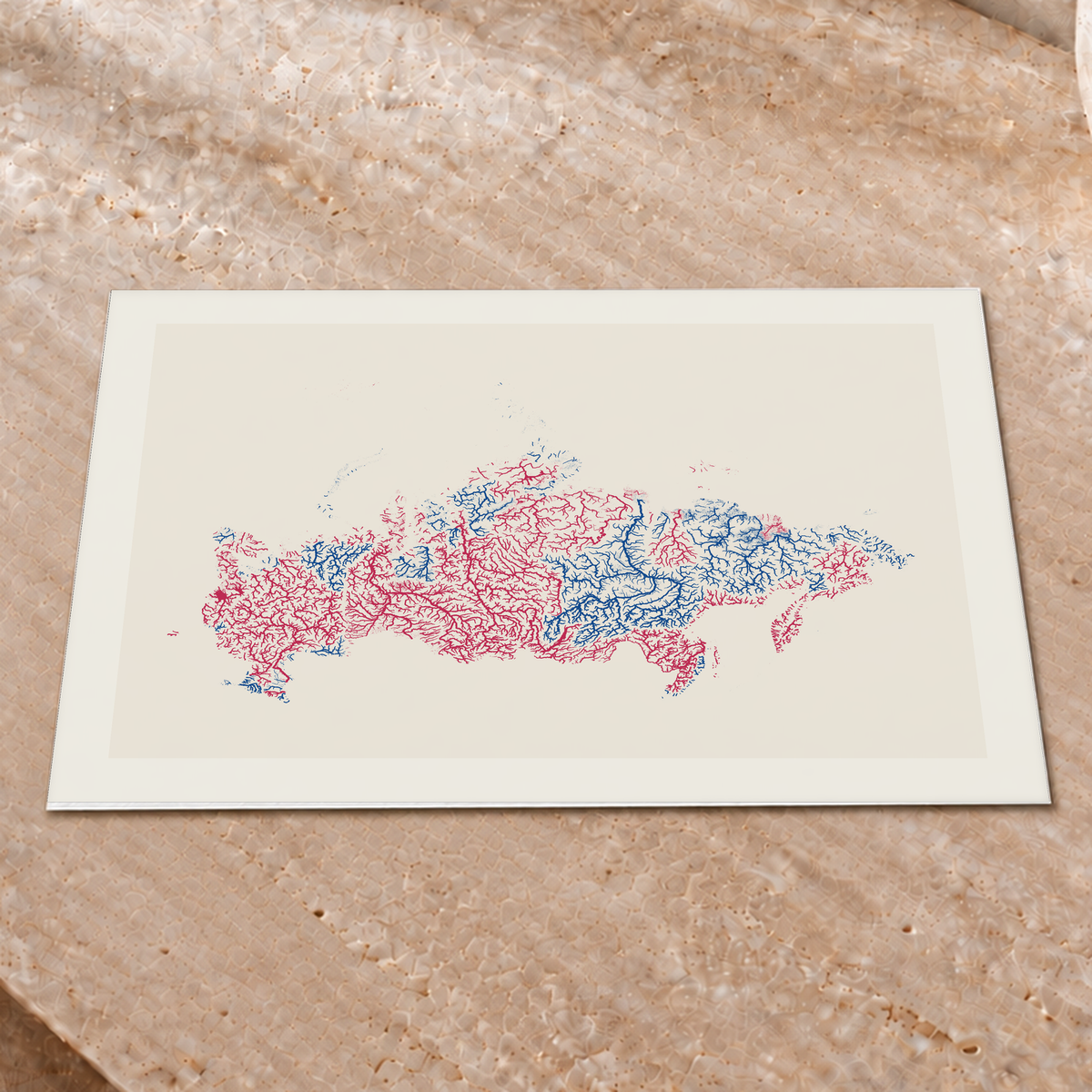 Beautiful Rivers — Rússia — Risografia, Impressão fine art · 30 × 40 cm, Margem branca