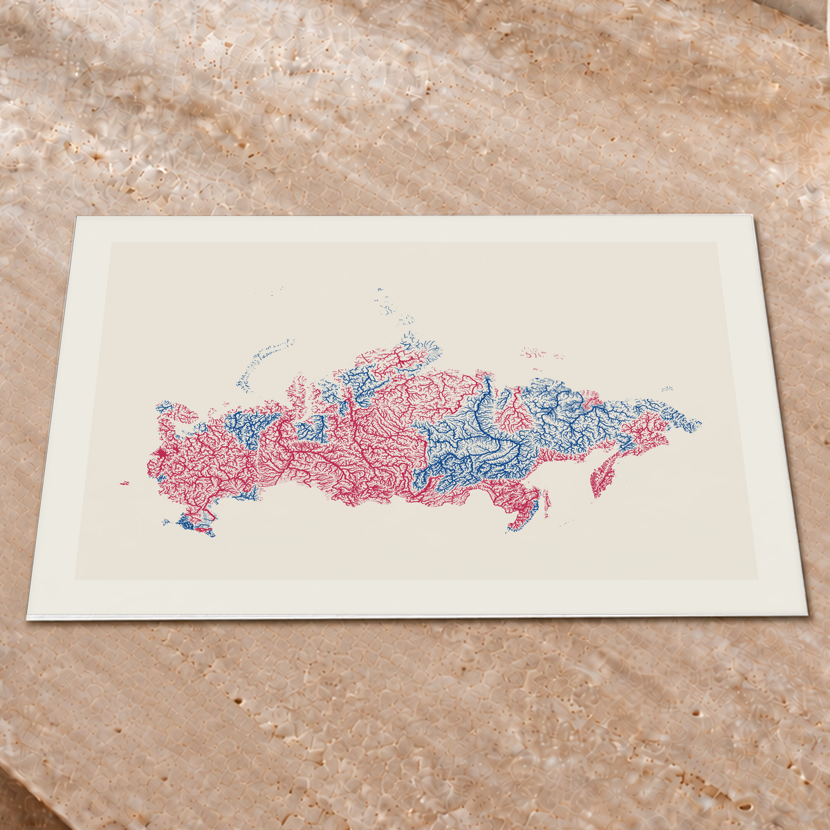 Beautiful Rivers — Rússia — Risografia, Impressão fine art · 45 × 60 cm, Margem branca