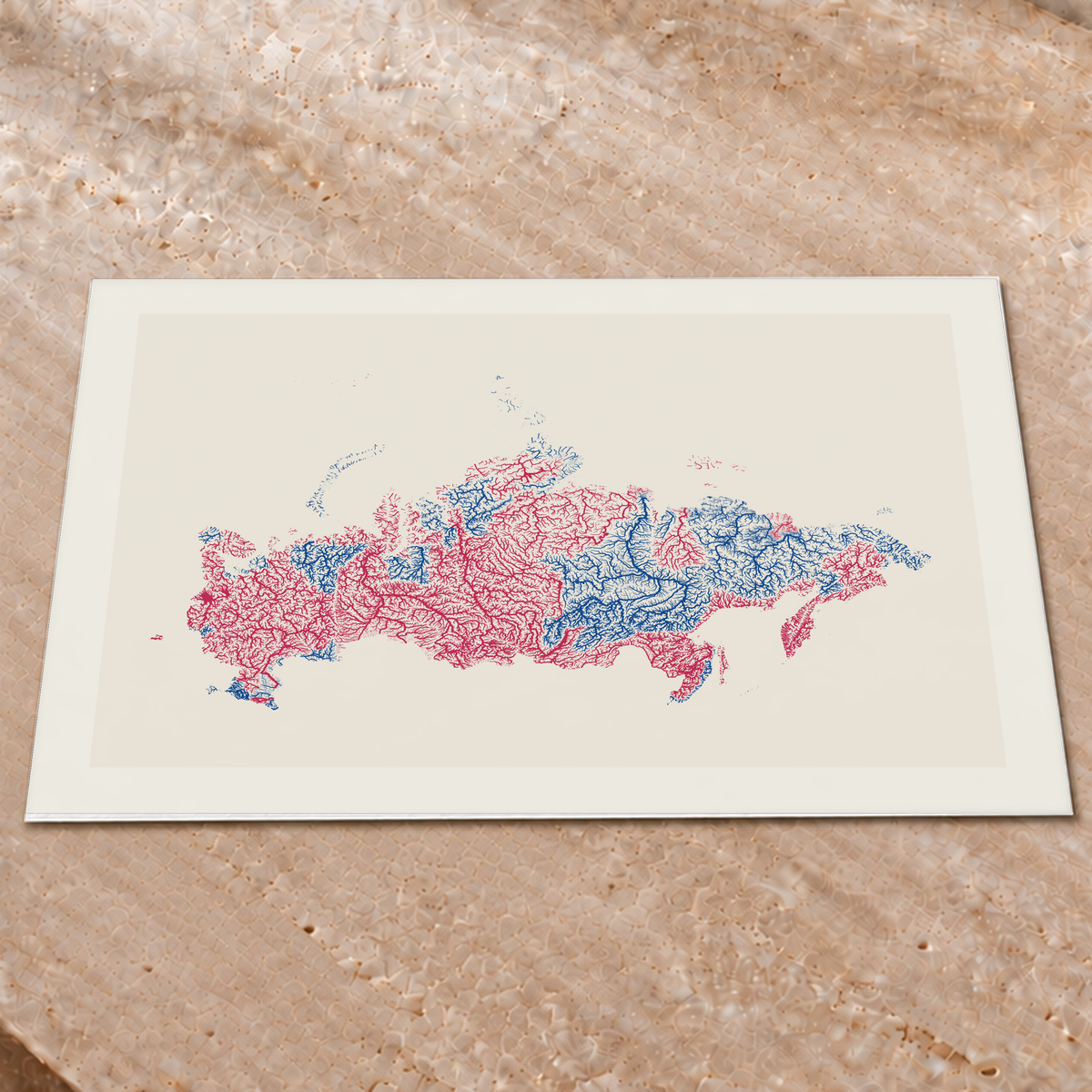 Beautiful Rivers — Rússia — Risografia, Impressão fine art · 60 × 80 cm, Margem branca