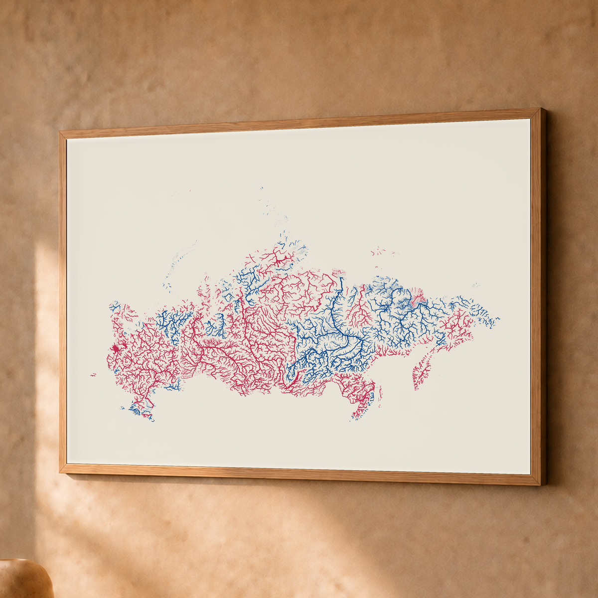 Beautiful Rivers — Rússia — Risografia, Fine art emoldurado · 30 × 40 cm, Natural · Sem margem