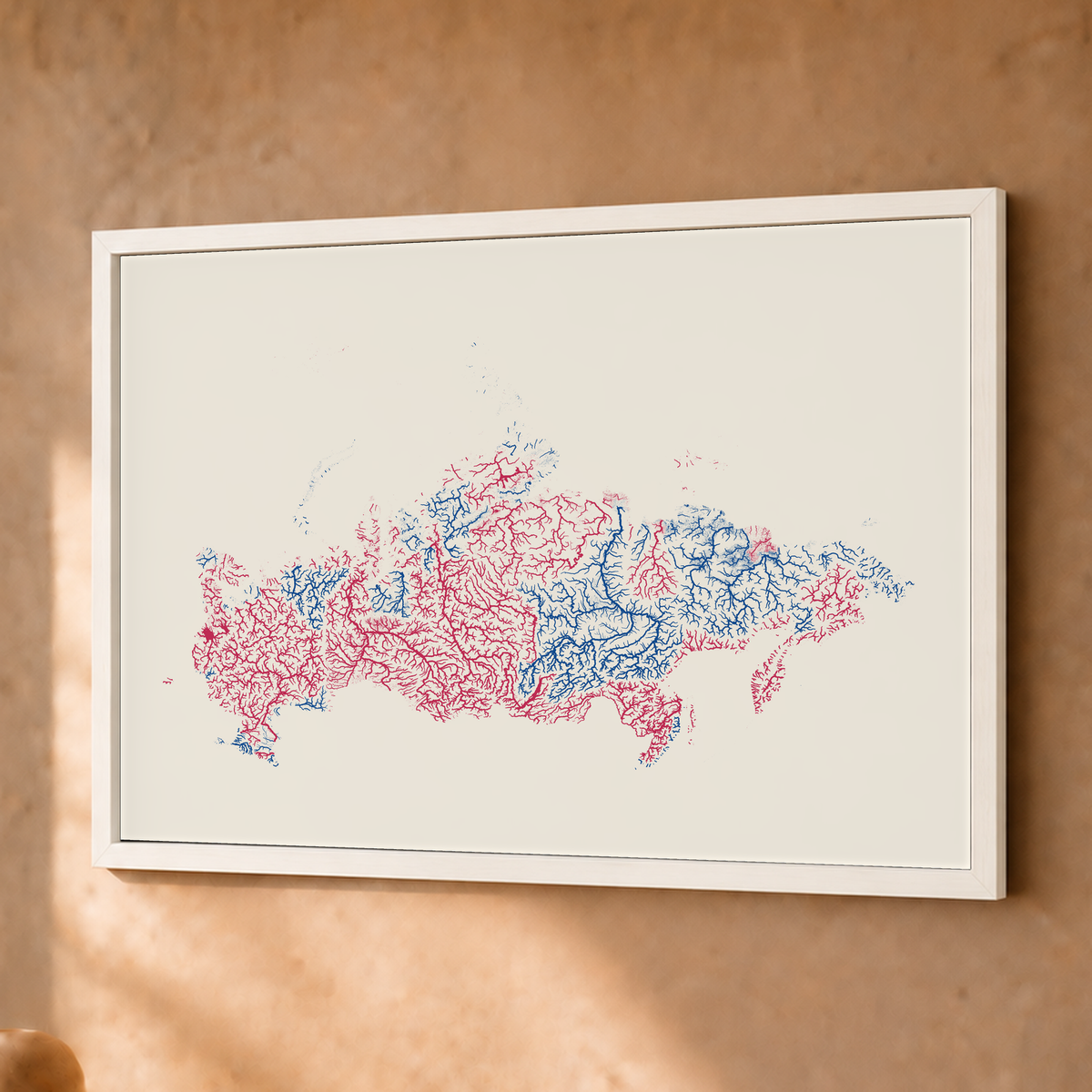 Beautiful Rivers — Rússia — Risografia, Fine art emoldurado · 30 × 40 cm, Branco · Sem margem