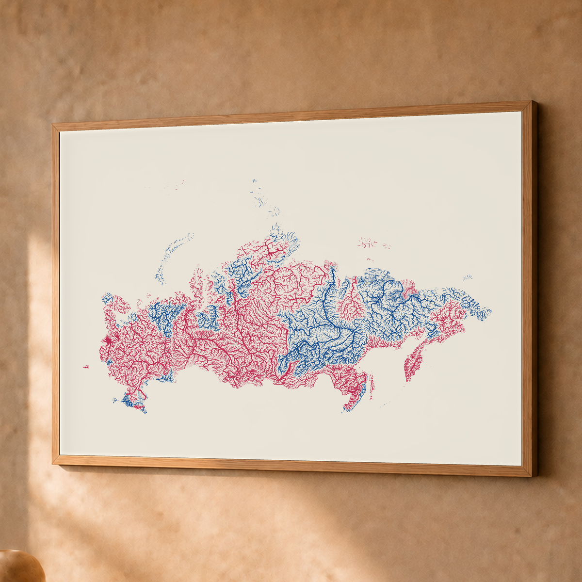 Beautiful Rivers — Rússia — Risografia, Fine art emoldurado · 45 × 60 cm, Natural · Sem margem