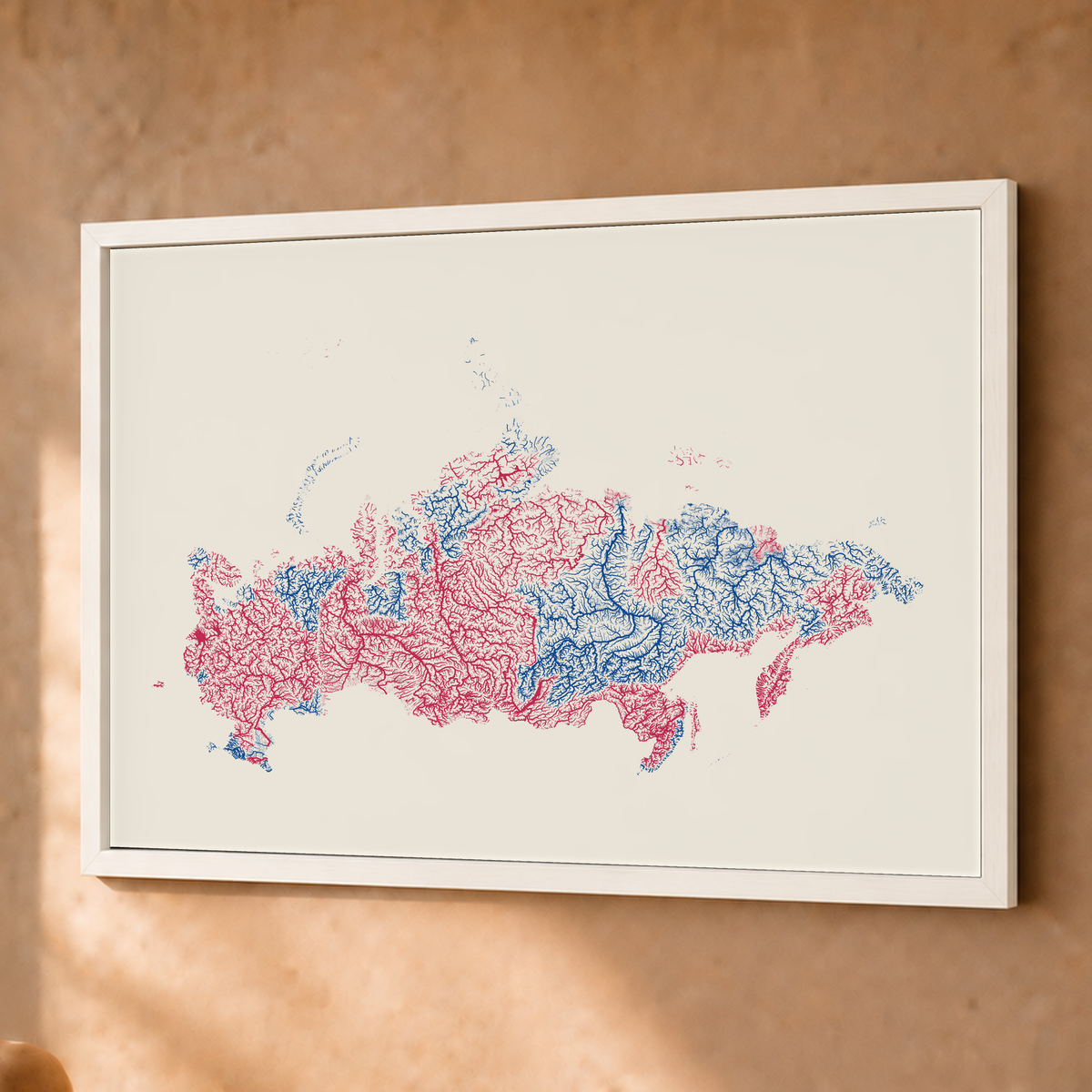 Beautiful Rivers — Rússia — Risografia, Fine art emoldurado · 45 × 60 cm, Branco · Sem margem