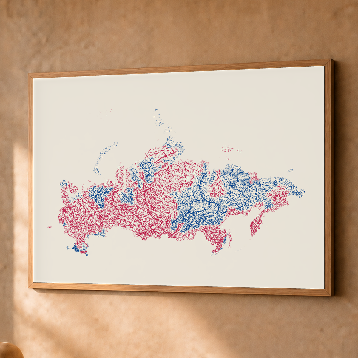 Beautiful Rivers — Rússia — Risografia, Fine art emoldurado · 60 × 80 cm, Natural · Sem margem