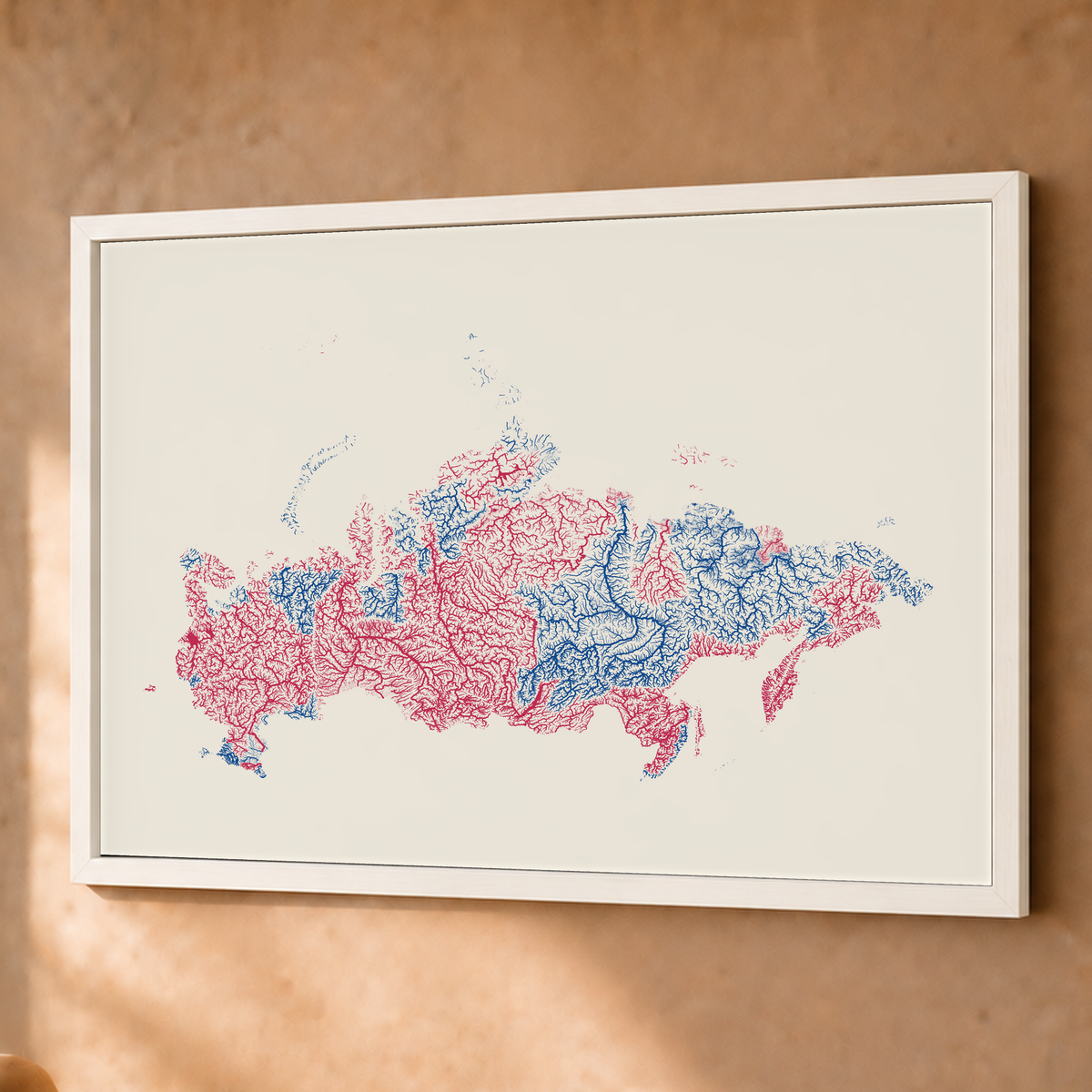 Beautiful Rivers — Rússia — Risografia, Fine art emoldurado · 60 × 80 cm, Branco · Sem margem