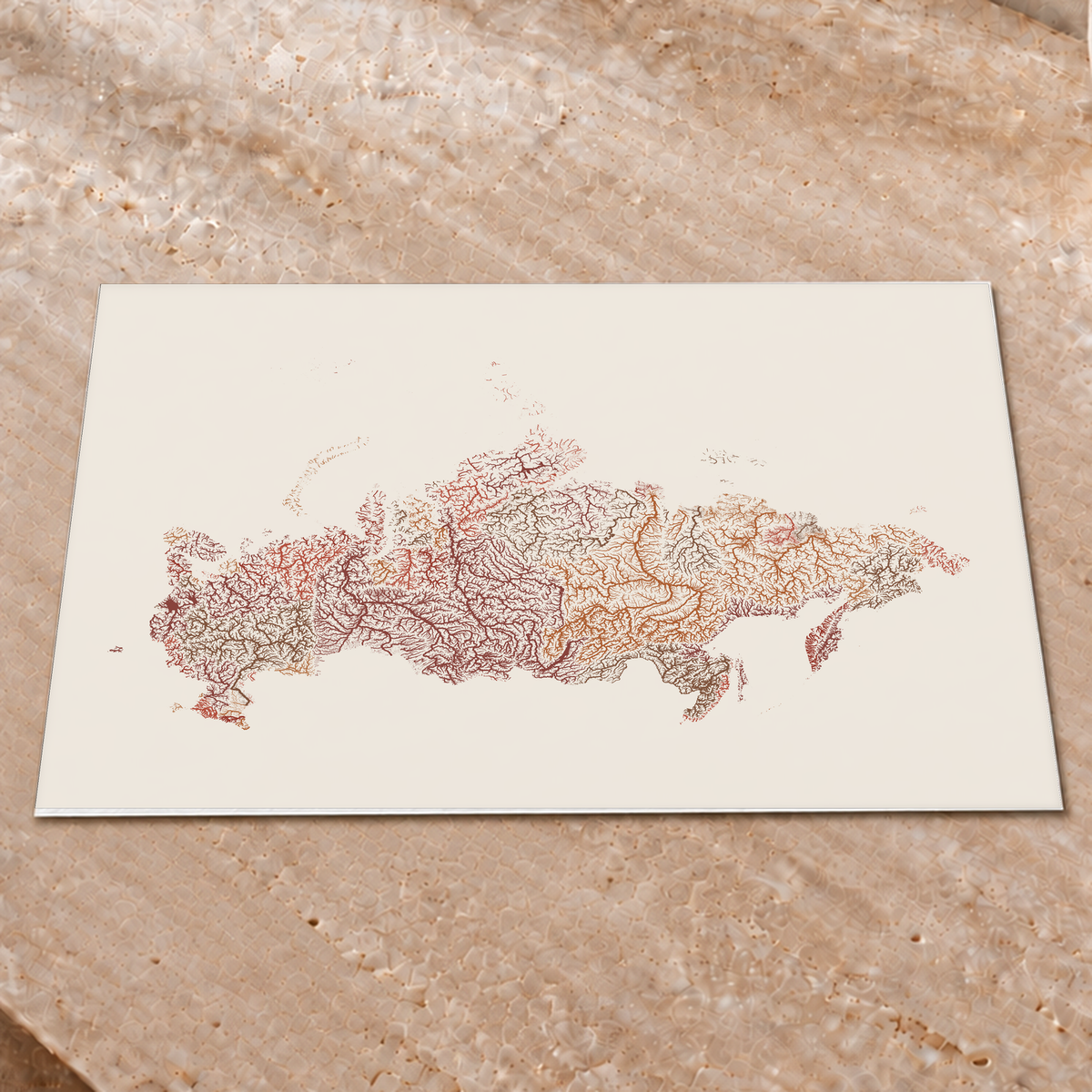 Beautiful Rivers — Rússia — Terracota e areia, Impressão fine art · 45 × 60 cm, Sem margem