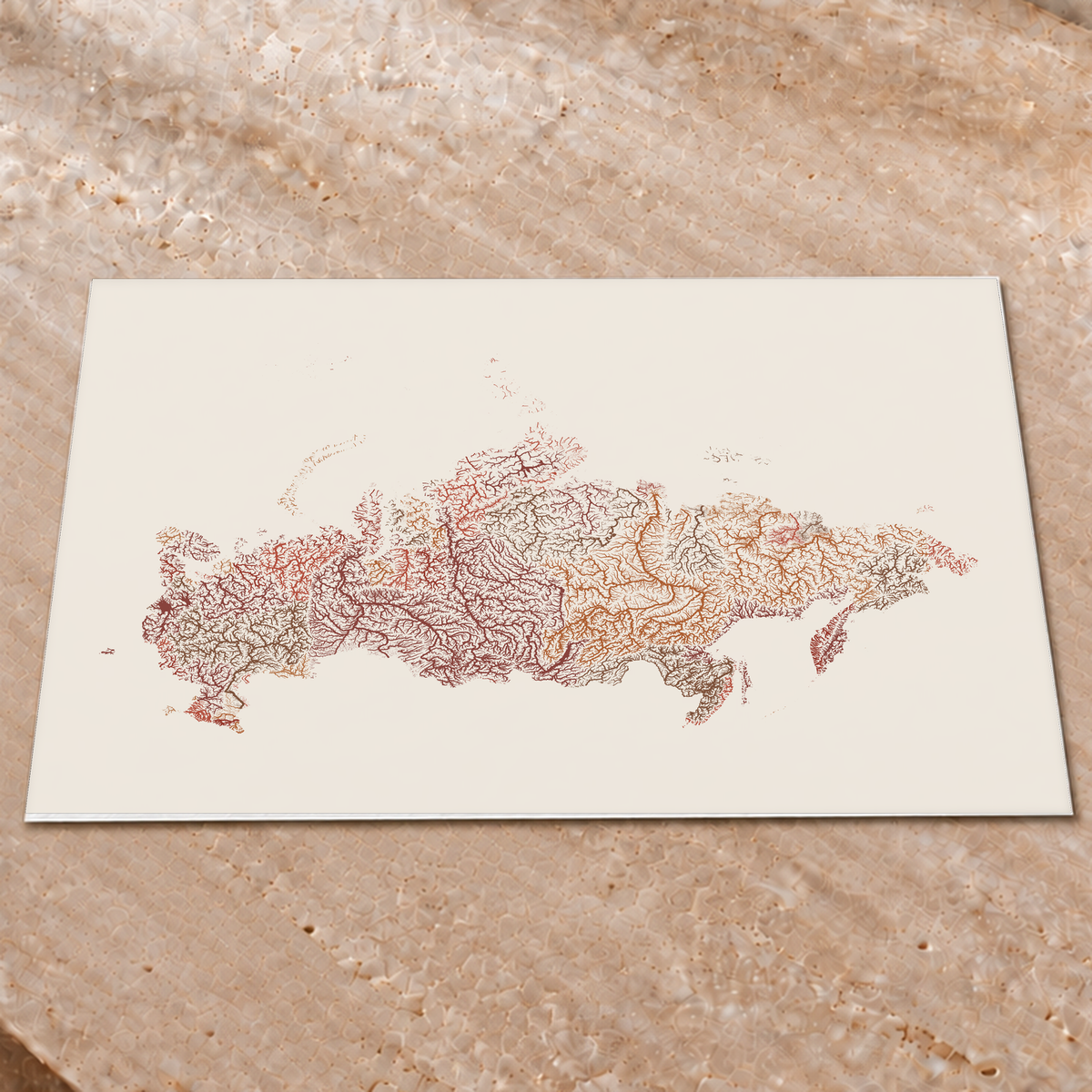 Beautiful Rivers — Rússia — Terracota e areia, Impressão fine art · 60 × 80 cm, Sem margem