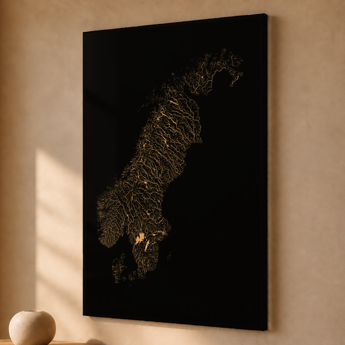 Beautiful Rivers — Escandinávia — Cobre, Acrílico · 40 × 60 cm, Sem margem