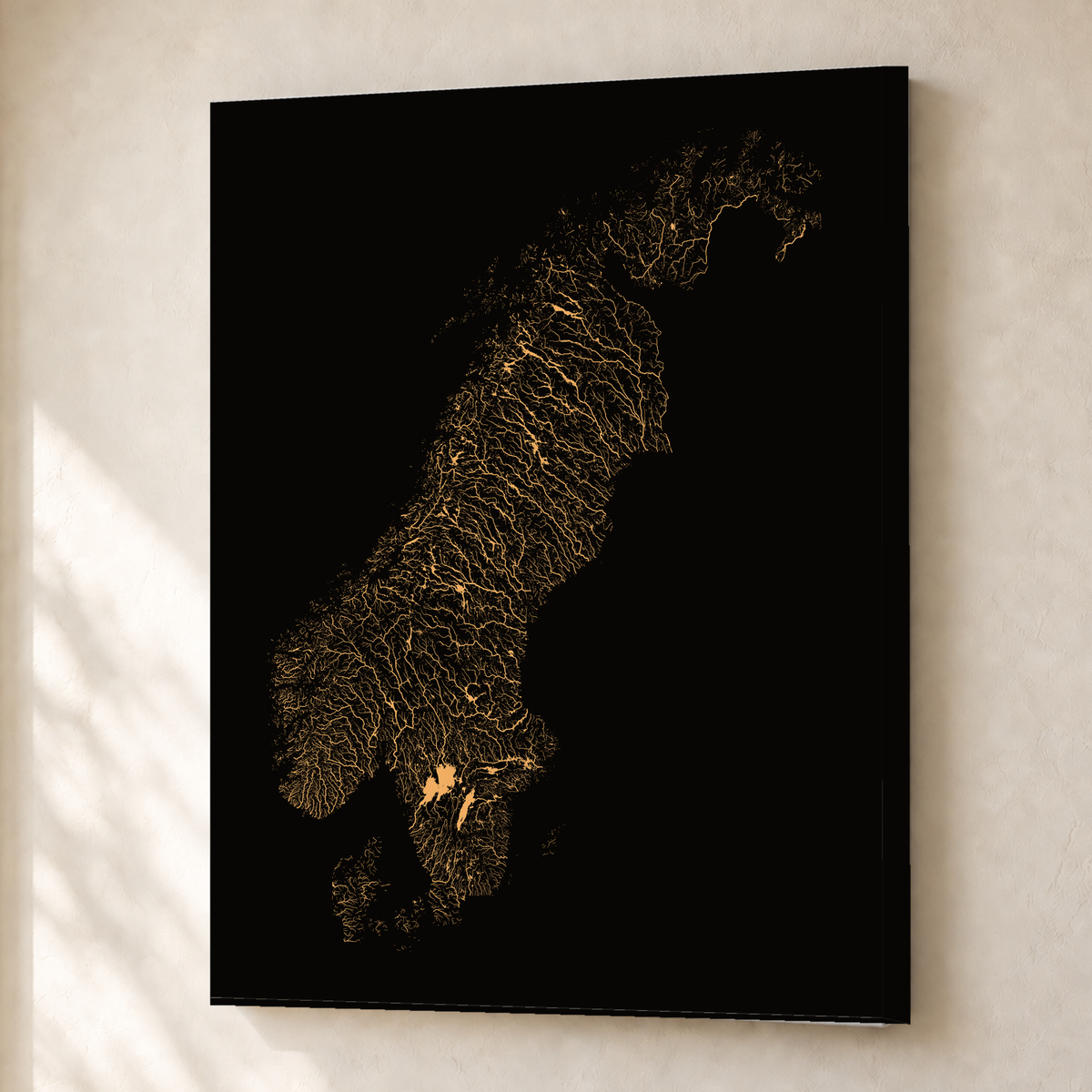 Beautiful Rivers — Escandinávia — Cobre, Canvas · 30 × 40 cm, Sem margem