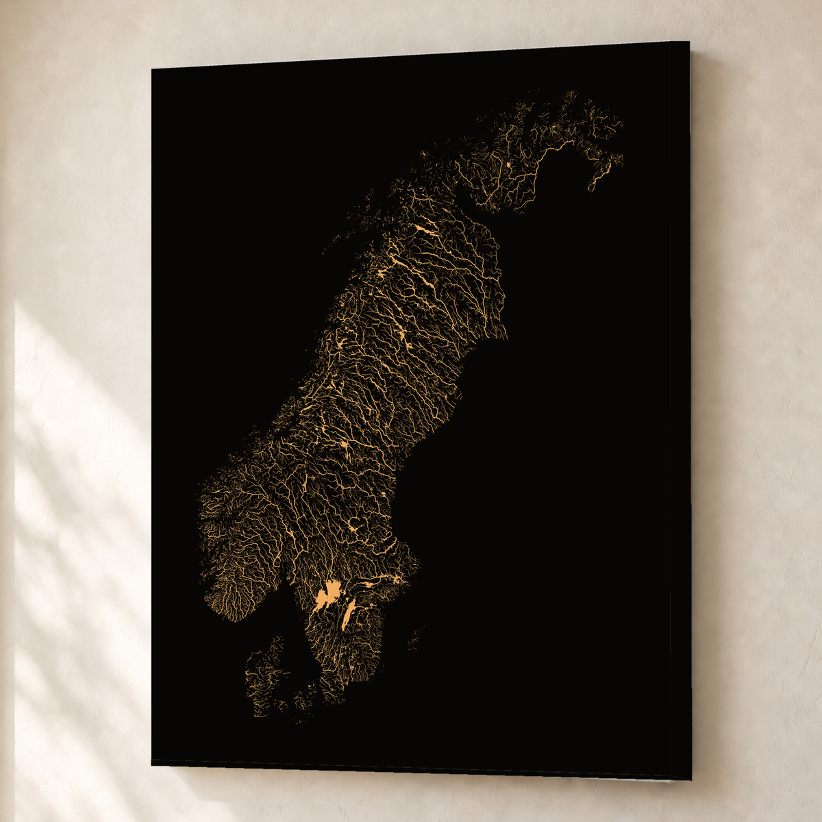Beautiful Rivers — Escandinávia — Cobre, Canvas · 45 × 60 cm, Sem margem