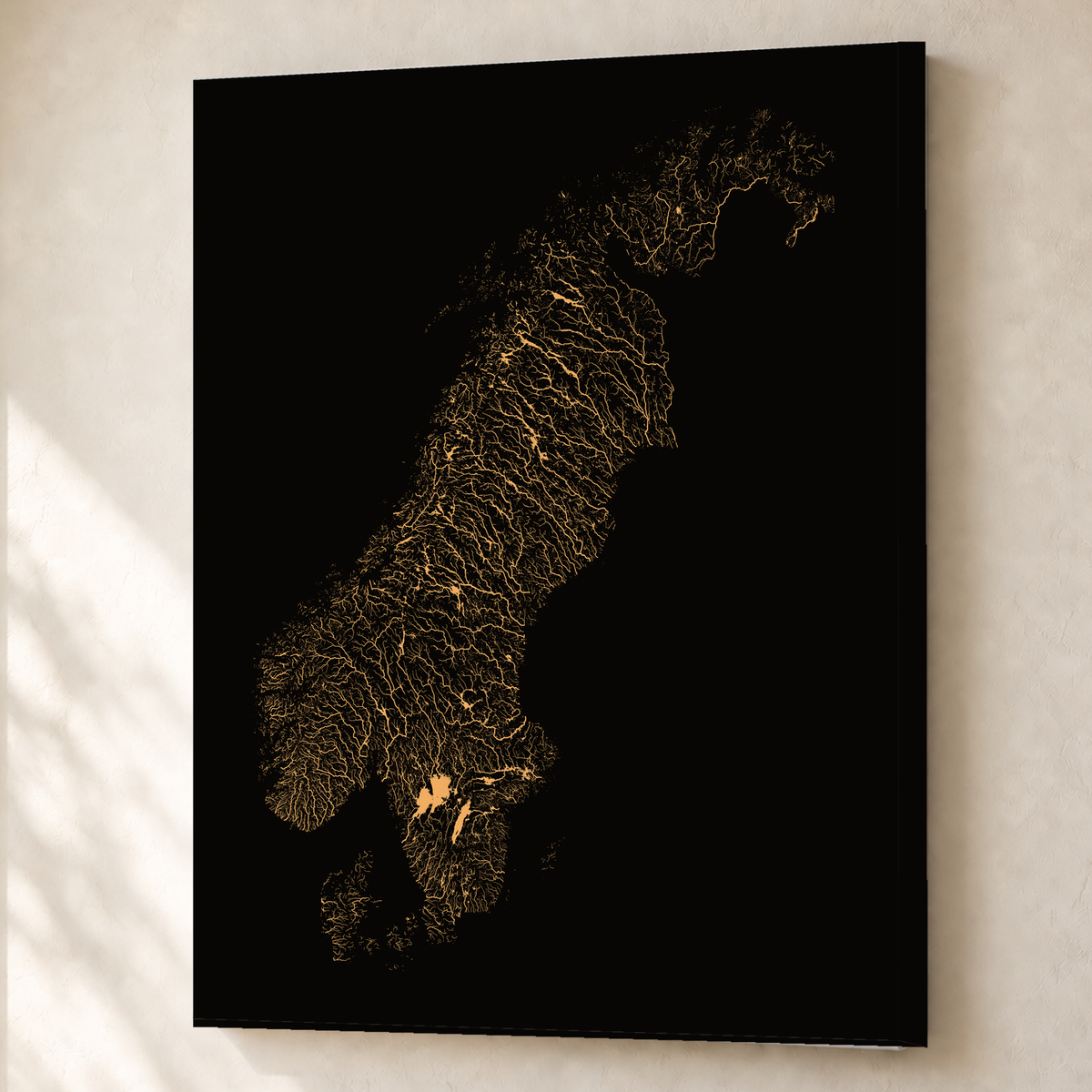 Beautiful Rivers — Escandinávia — Cobre, Canvas · 60 × 80 cm, Sem margem