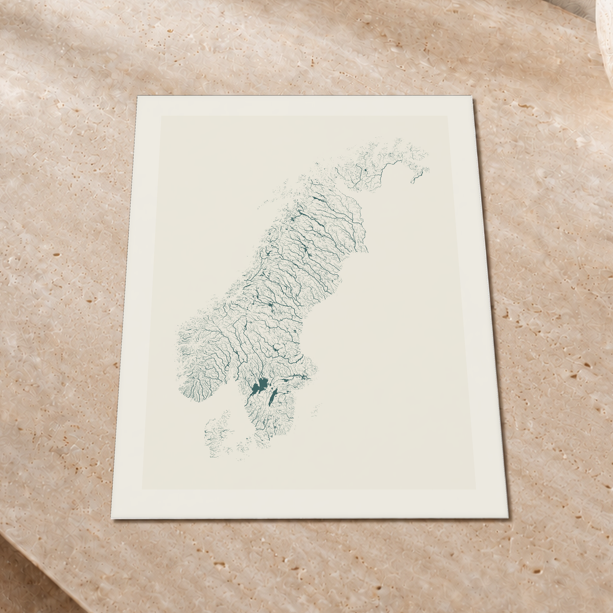 Beautiful Rivers — Escandinávia — Natural e luminosa, Impressão fine art · 30 × 40 cm, Margem branca