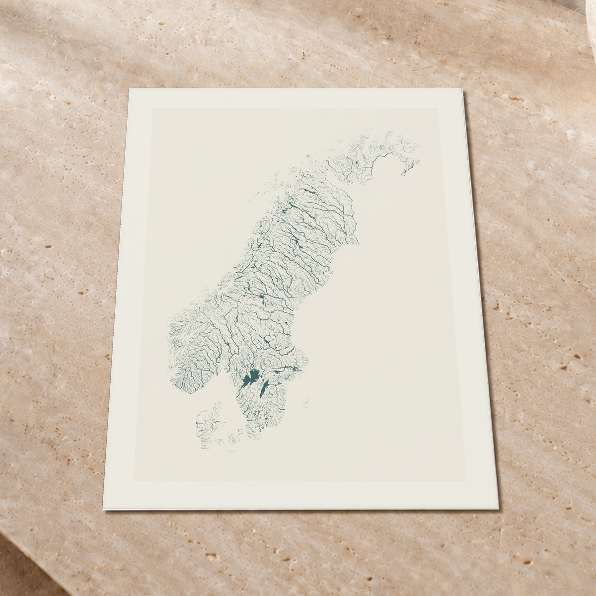 Beautiful Rivers — Escandinávia — Natural e luminosa, Impressão fine art · 45 × 60 cm, Margem branca