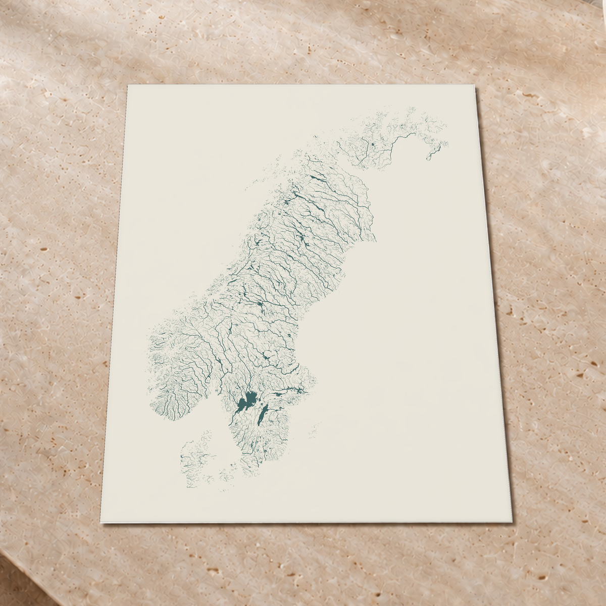 Beautiful Rivers — Escandinávia — Natural e luminosa, Impressão fine art · 60 × 80 cm, Sem margem