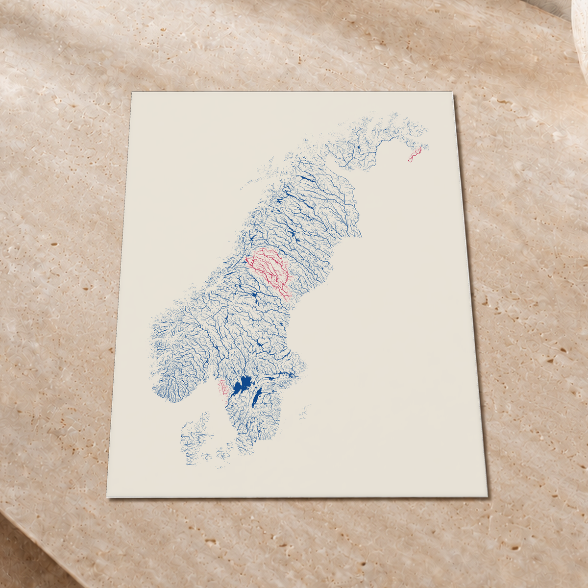 Beautiful Rivers — Escandinávia — Risografia, Impressão fine art · 30 × 40 cm, Sem margem