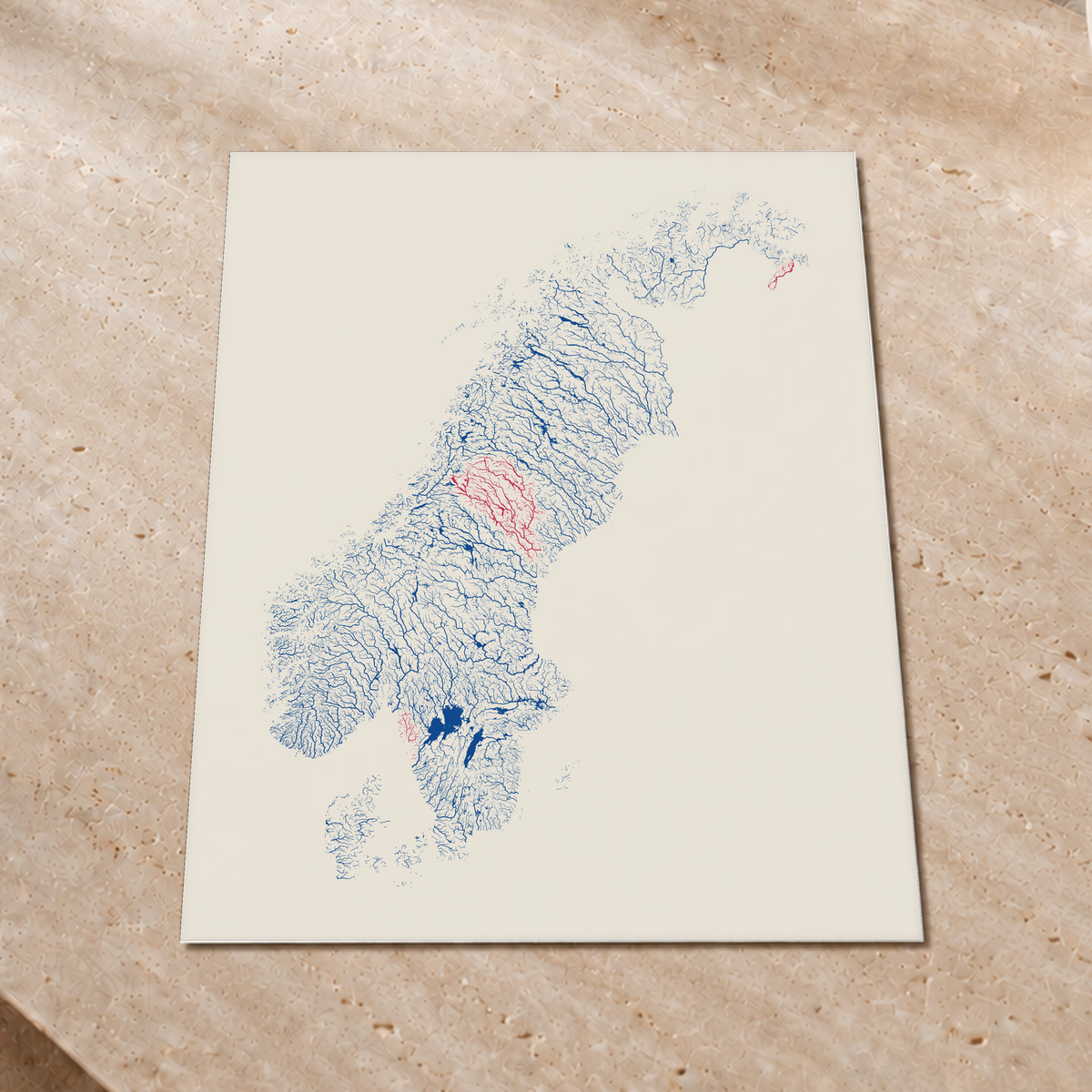 Beautiful Rivers — Escandinávia — Risografia, Impressão fine art · 60 × 80 cm, Sem margem