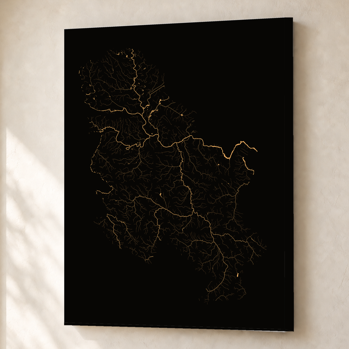 Beautiful Rivers — Sérvia — Cobre, Canvas · 45 × 60 cm, Sem margem