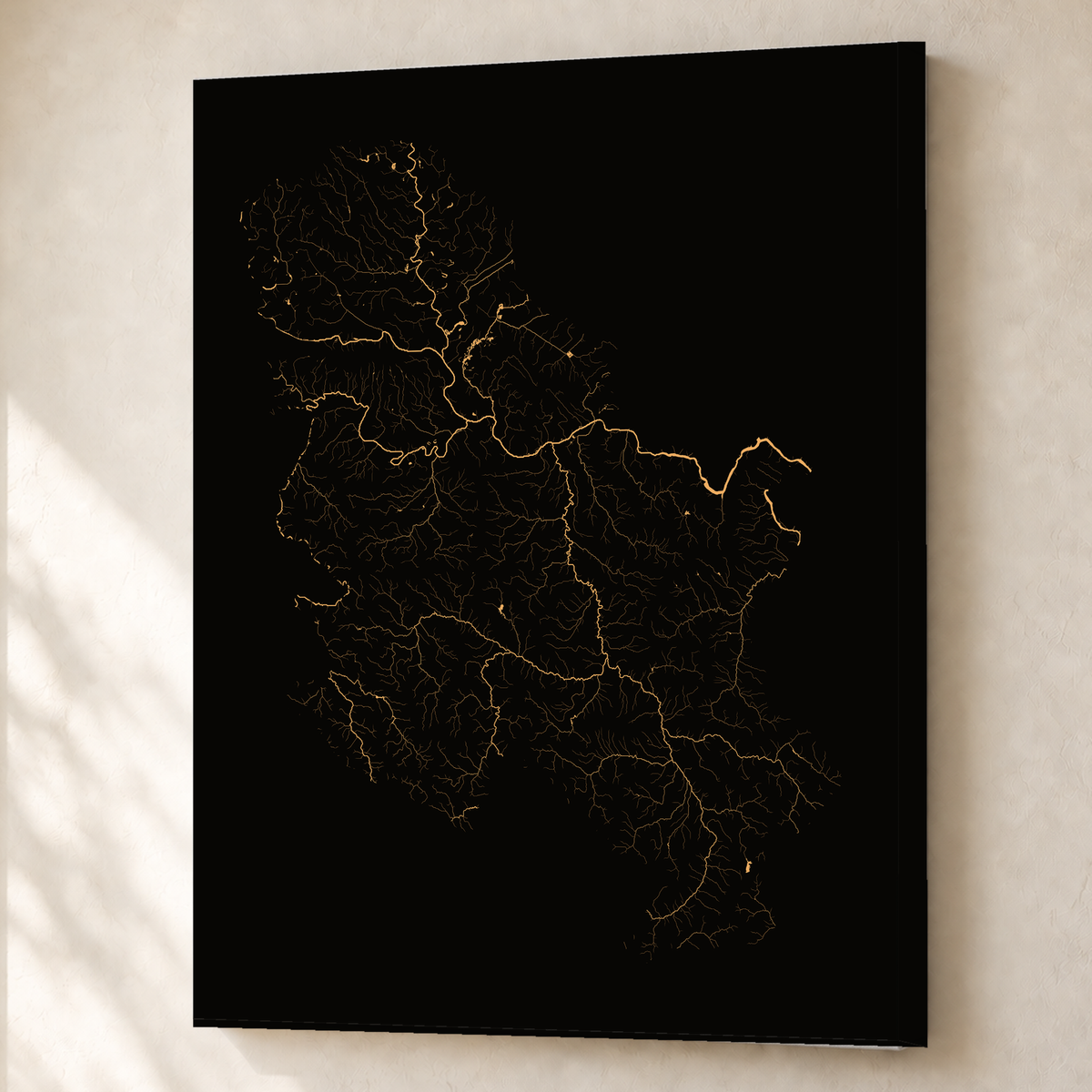 Beautiful Rivers — Sérvia — Cobre, Canvas · 60 × 80 cm, Sem margem