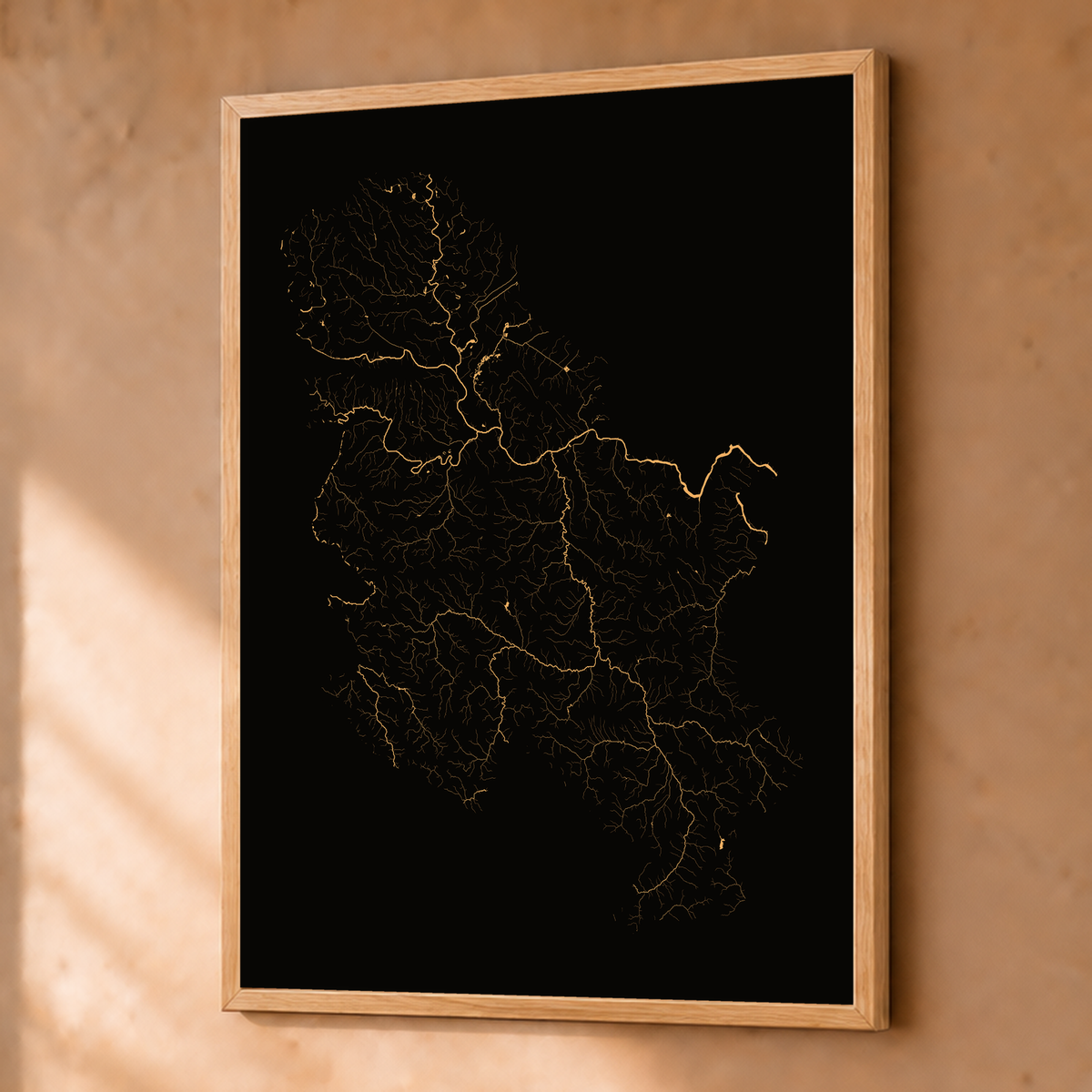 Beautiful Rivers — Sérvia — Cobre, Fine art emoldurado · 45 × 60 cm, Natural · Sem margem