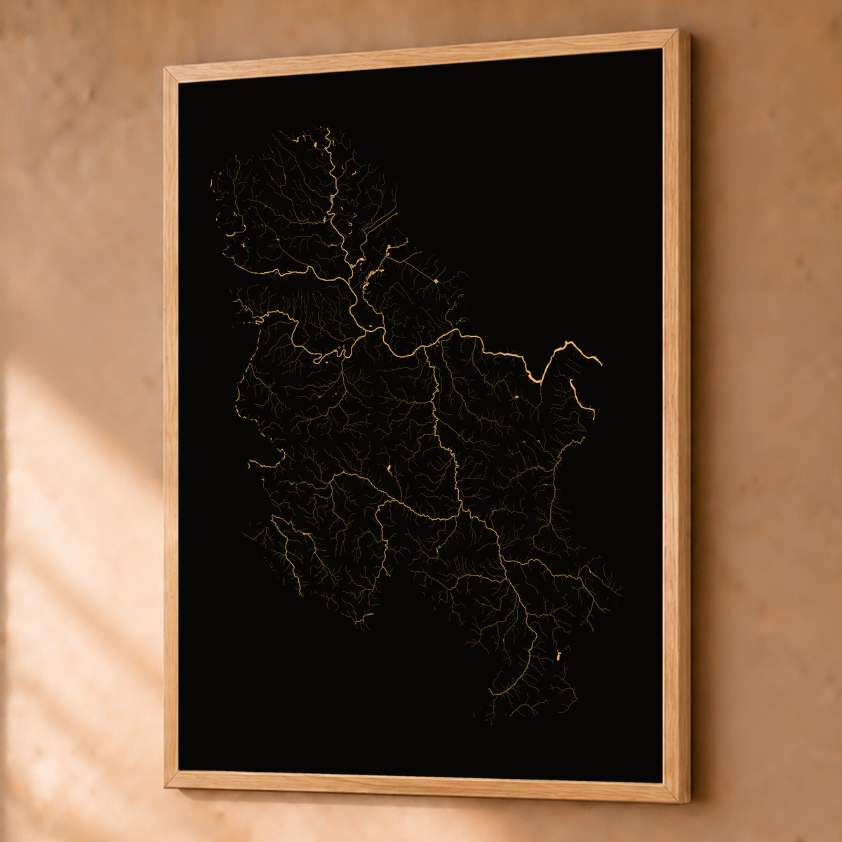 Beautiful Rivers — Sérvia — Cobre, Fine art emoldurado · 60 × 80 cm, Natural · Sem margem