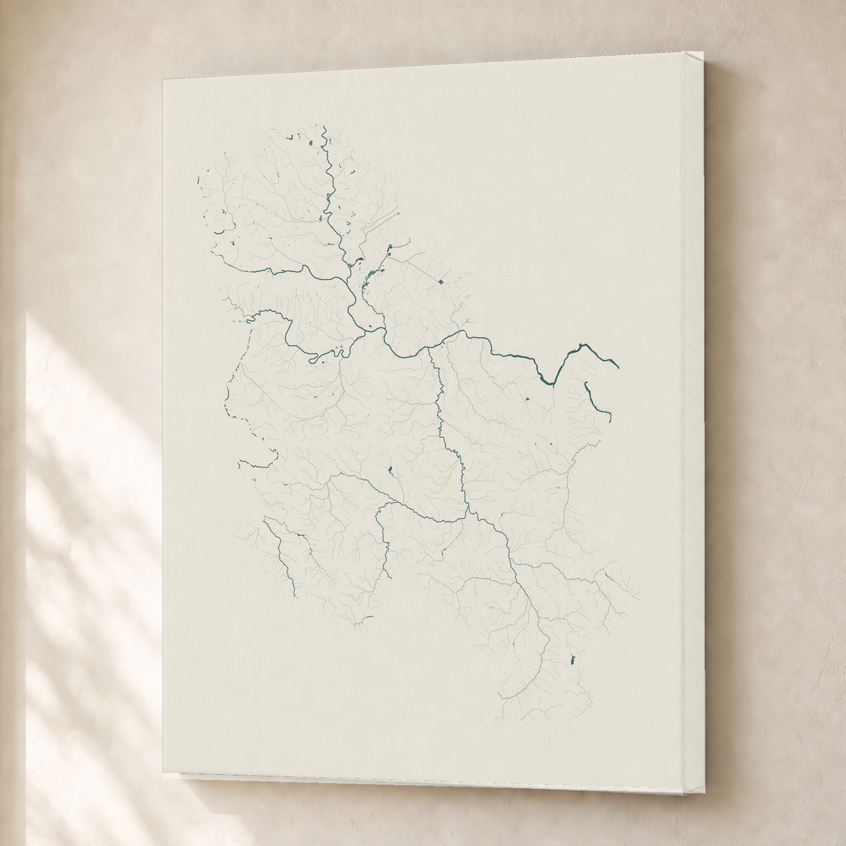 Beautiful Rivers — Sérvia — Natural e luminosa, Canvas · 30 × 40 cm, Sem margem