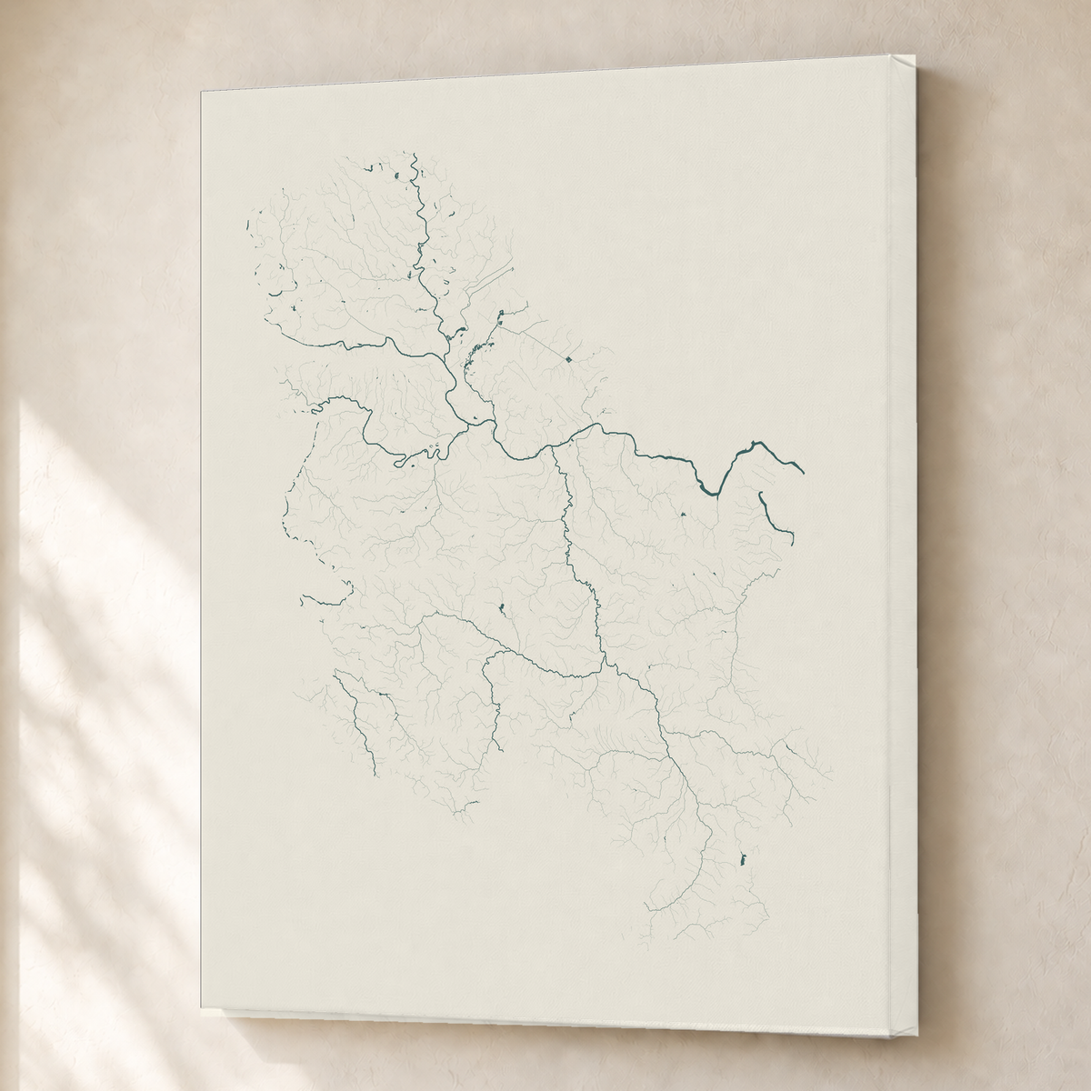 Beautiful Rivers — Sérvia — Natural e luminosa, Canvas · 45 × 60 cm, Sem margem