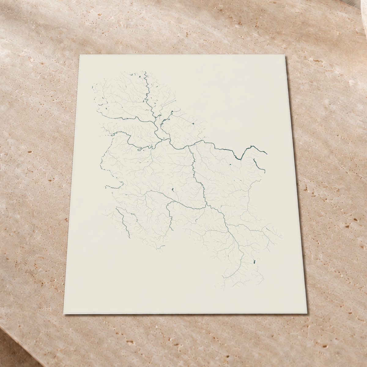 Beautiful Rivers — Sérvia — Natural e luminosa, Impressão fine art · 45 × 60 cm, Sem margem