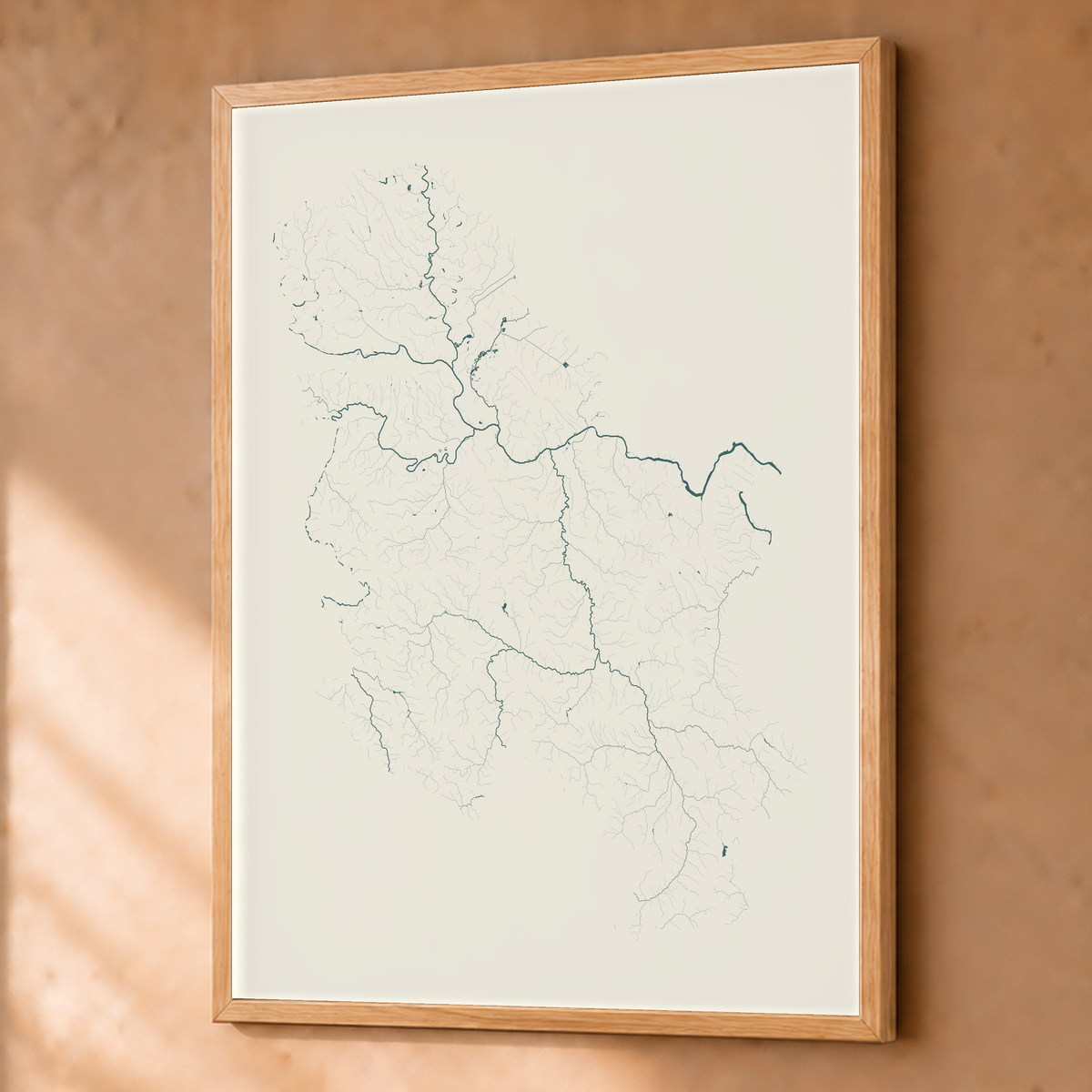 Beautiful Rivers — Sérvia — Natural e luminosa, Fine art emoldurado · 60 × 80 cm, Natural · Sem margem