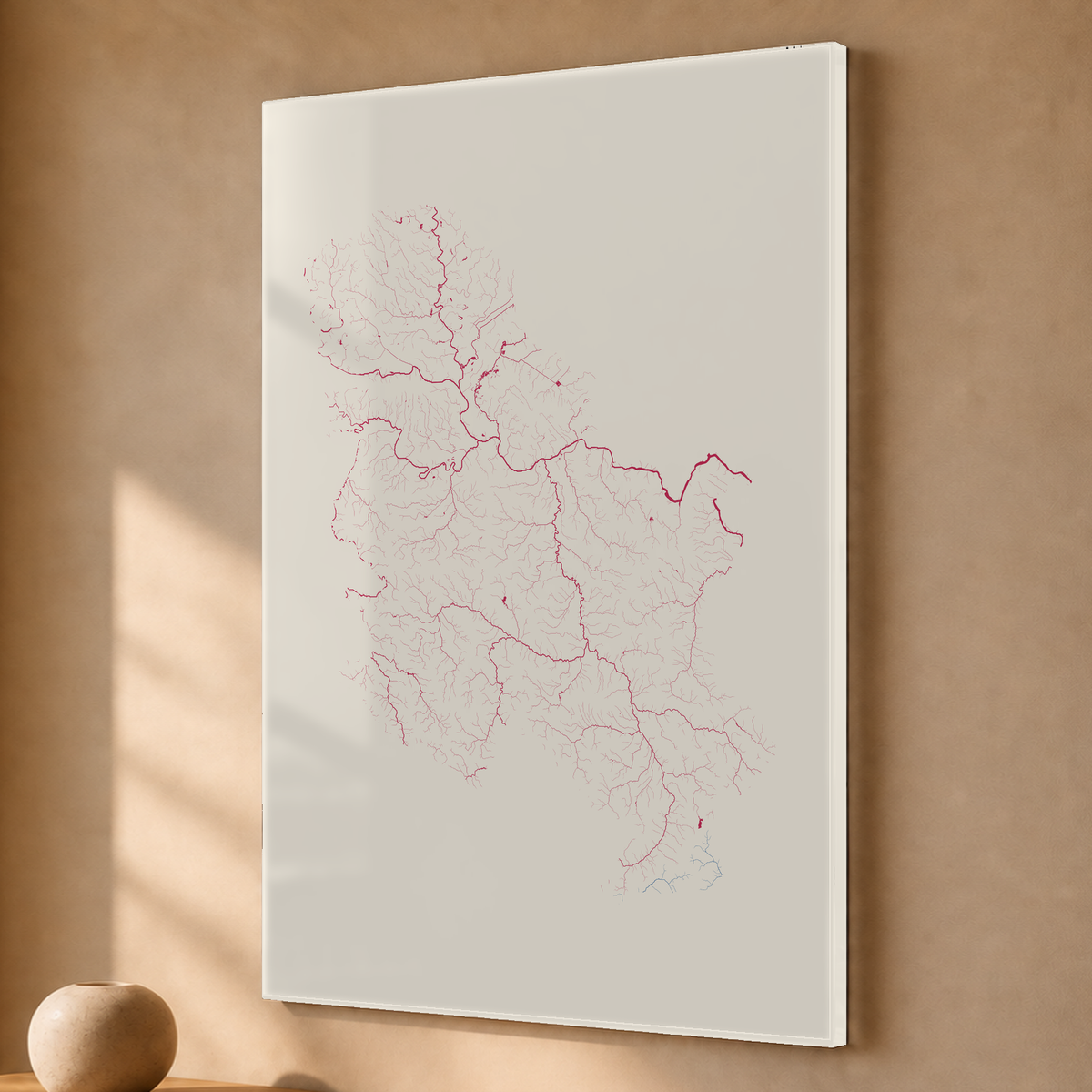 Beautiful Rivers — Sérvia — Risografia, Acrílico · 40 × 60 cm, Sem margem