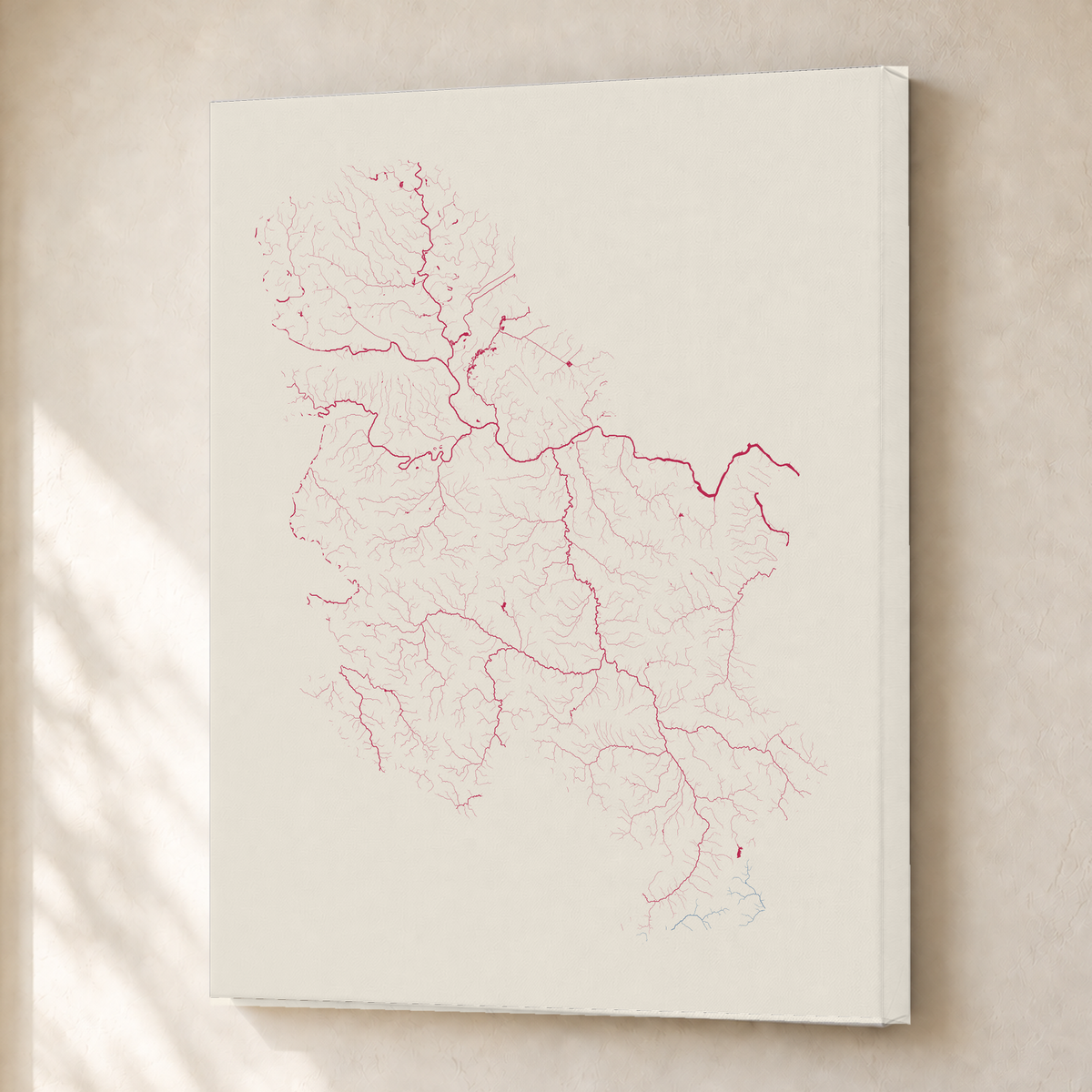 Beautiful Rivers — Sérvia — Risografia, Canvas · 30 × 40 cm, Sem margem