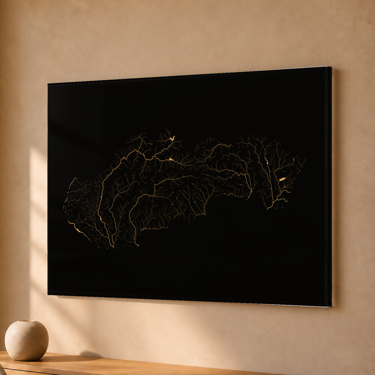 Beautiful Rivers — Eslováquia — Cobre, Acrílico · 30 × 40 cm, Sem margem
