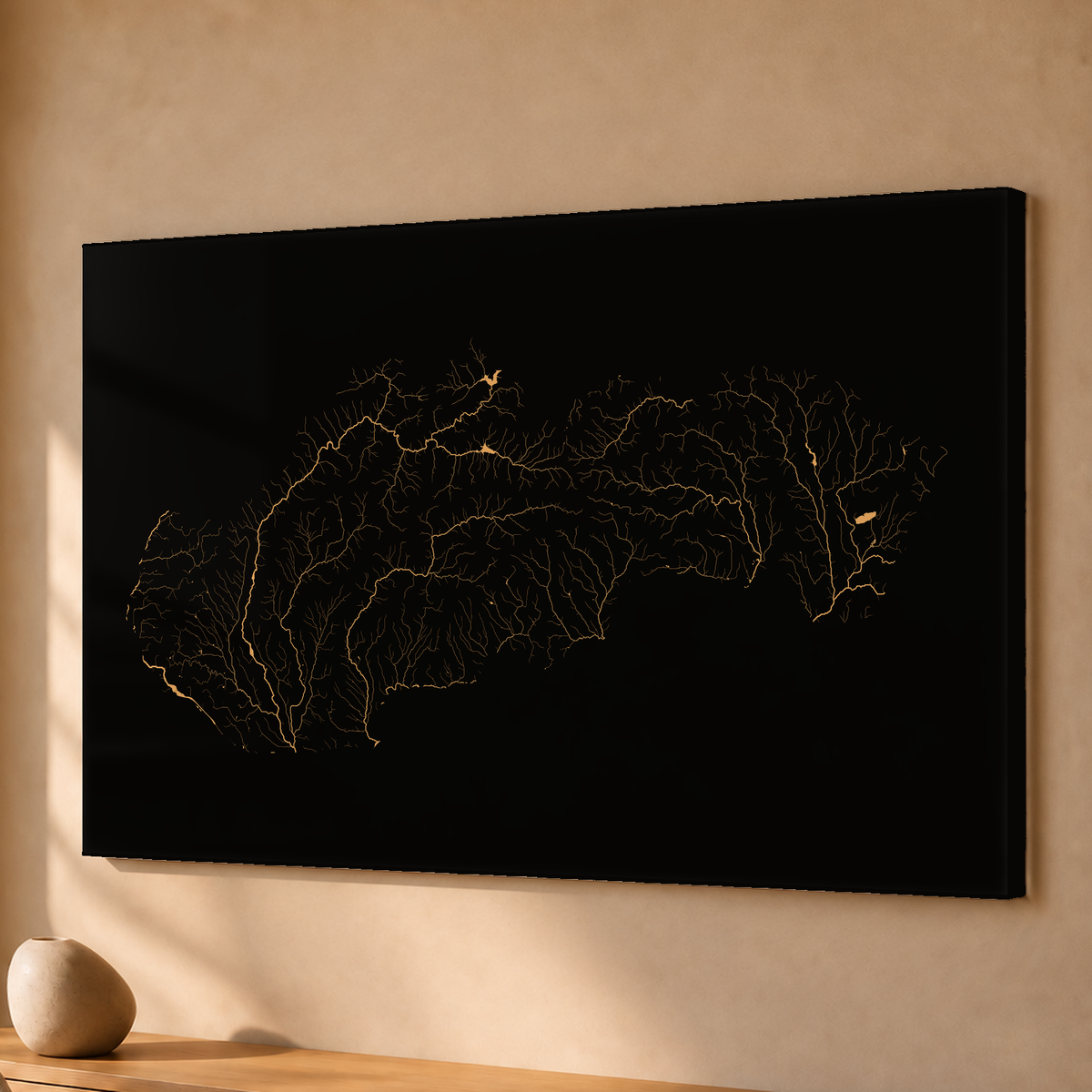 Beautiful Rivers — Eslováquia — Cobre, Acrílico · 40 × 60 cm, Sem margem