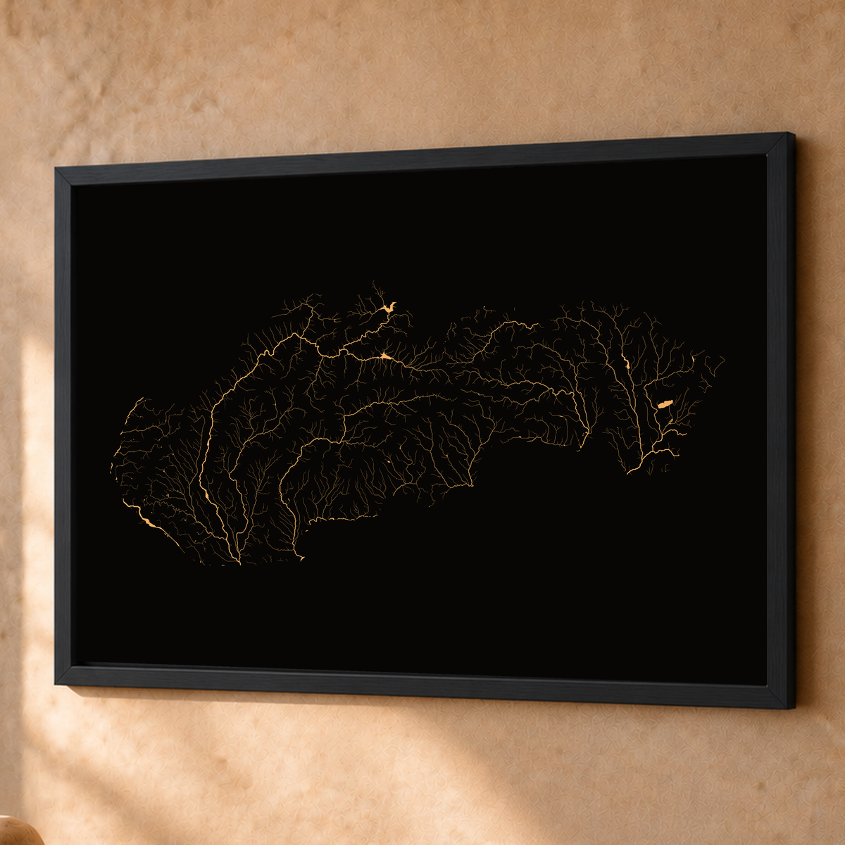 Beautiful Rivers — Eslováquia — Cobre, Fine art emoldurado · 60 × 80 cm, Preto · Sem margem