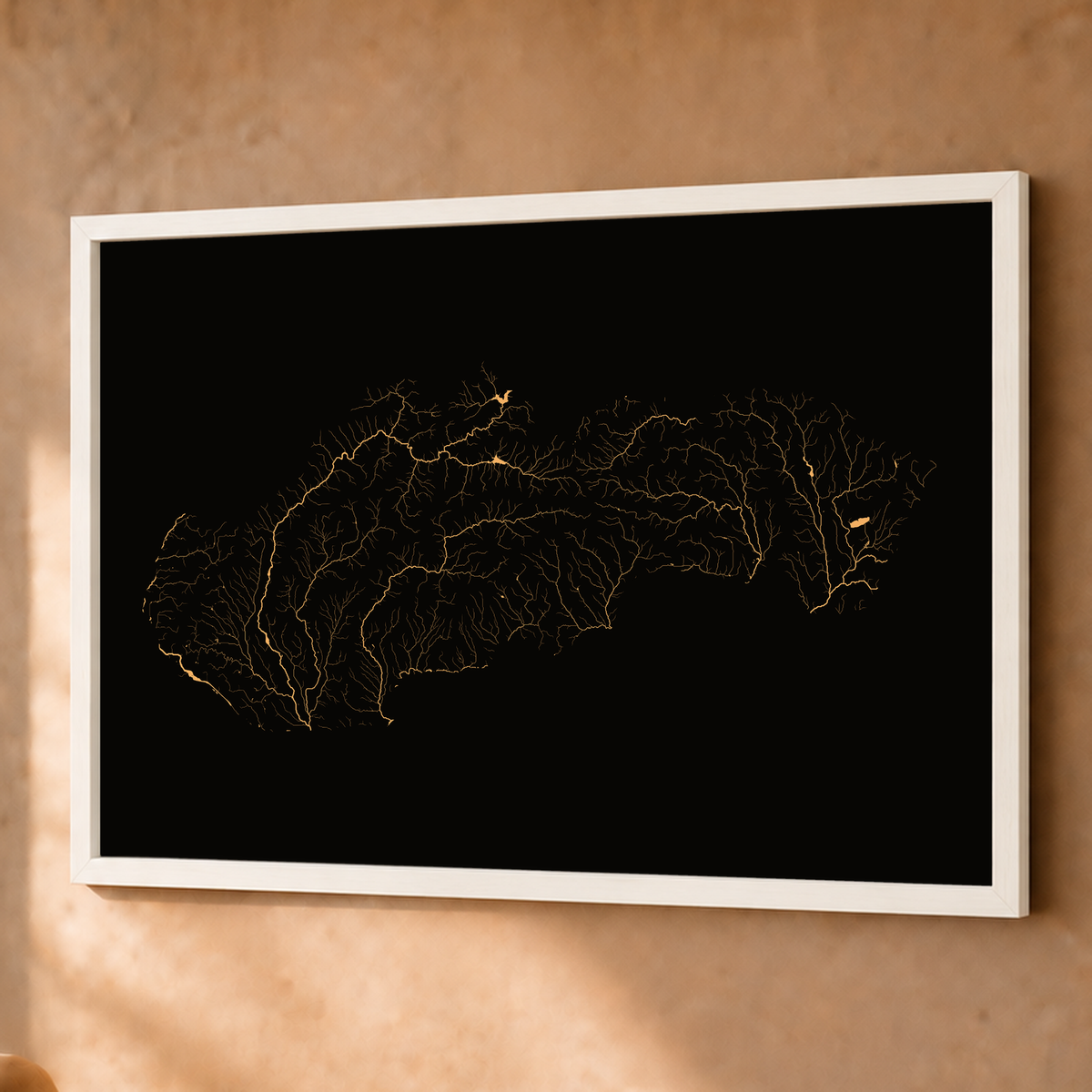 Beautiful Rivers — Eslováquia — Cobre, Fine art emoldurado · 60 × 80 cm, Branco · Sem margem